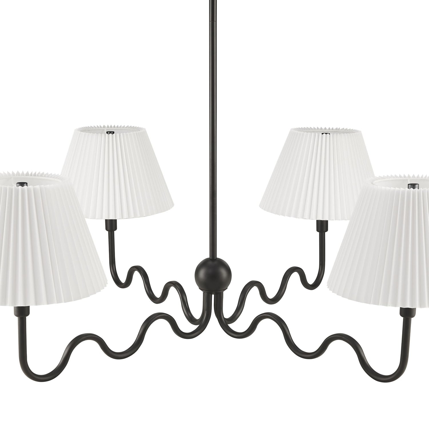 Wave Squiggle 4-Arm Pendant Light by Modway