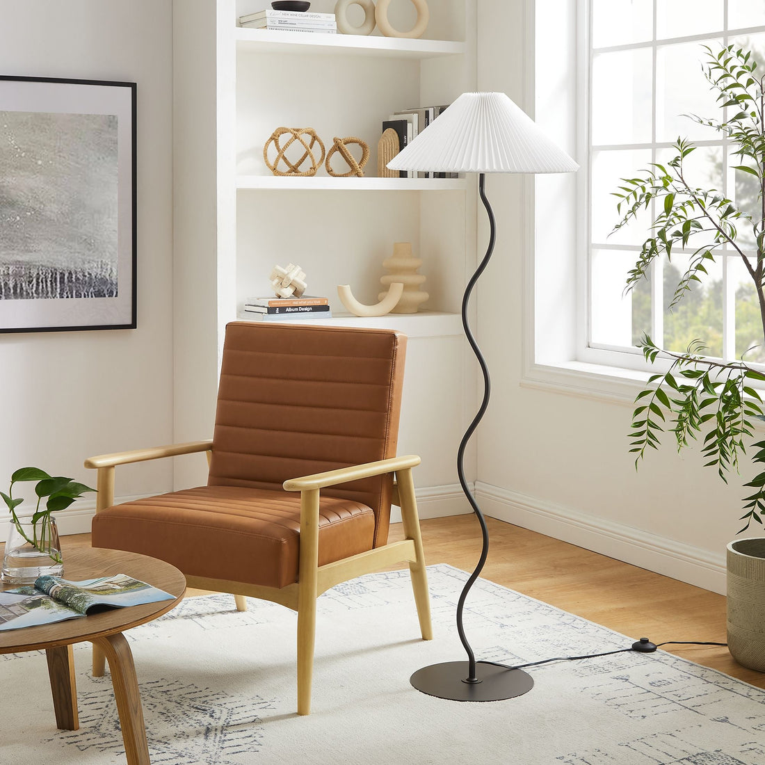 Wave Squiggle Floor Lamp by Modway