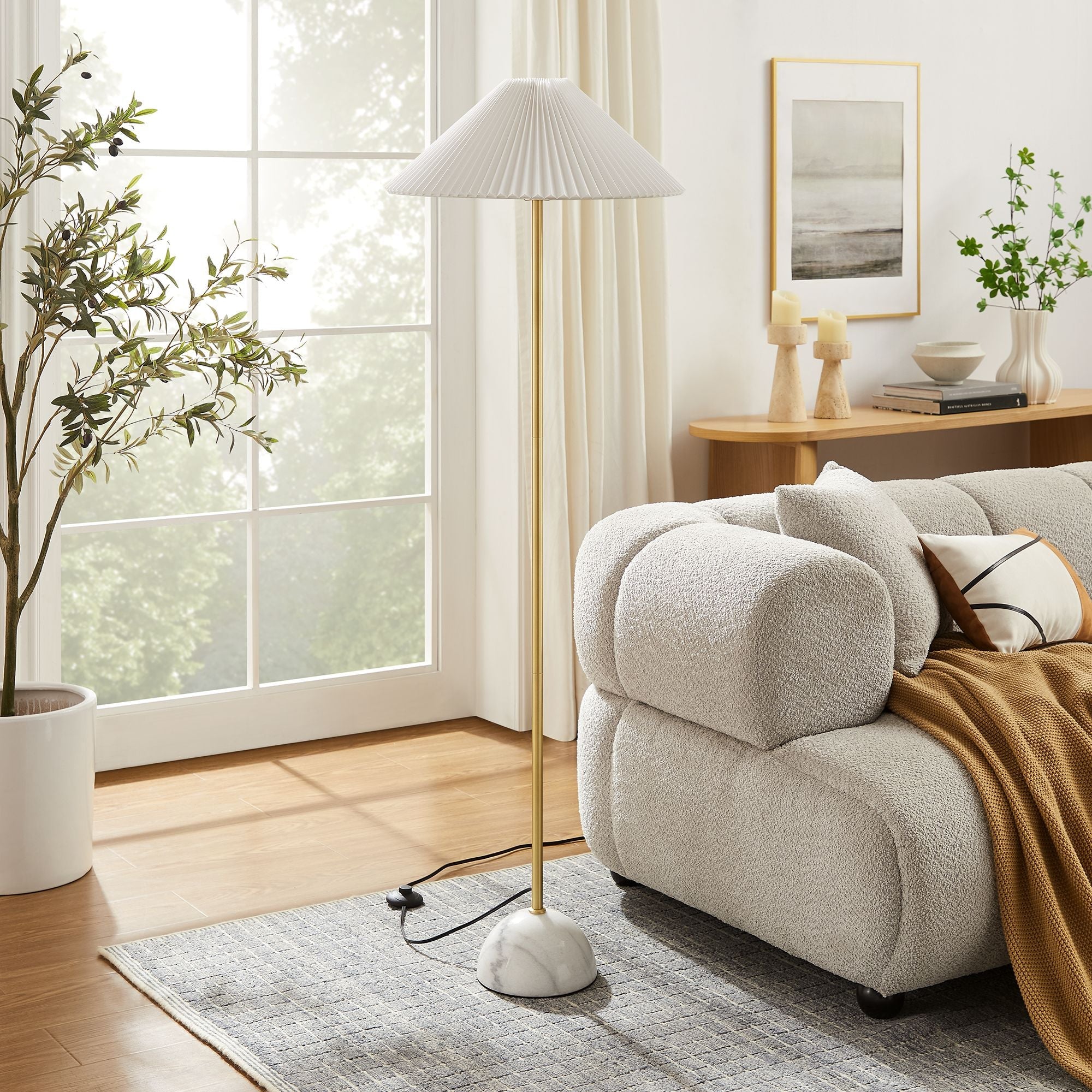 Illusion Marble Dome Floor Lamp by Modway