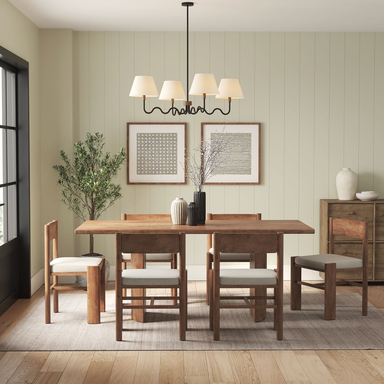 Sunlit Squiggle 4-Arm Pendant Light by Modway