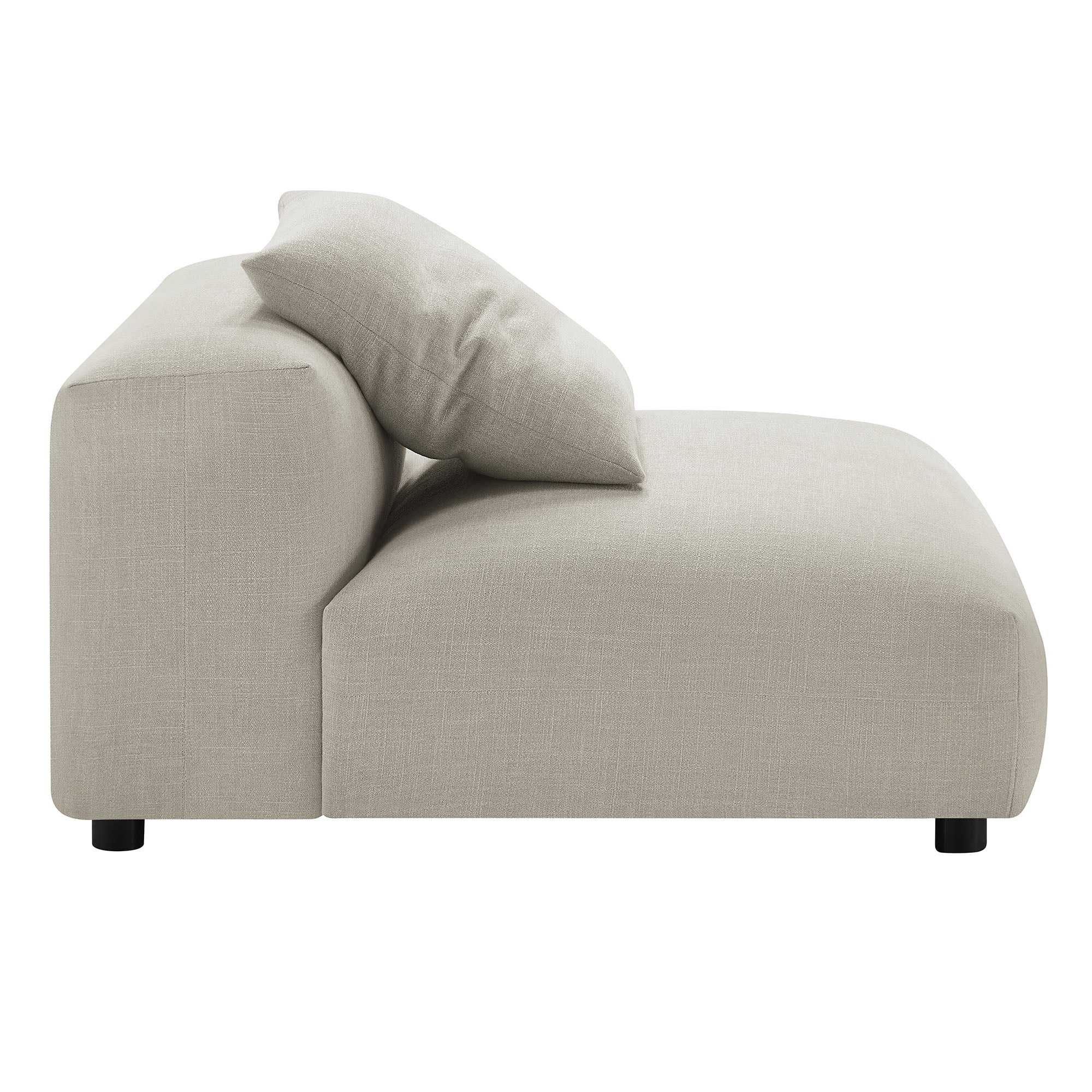 Solace 4-Piece Modular Upholstered Fabric Sectional Sofa With Ottoman by Modway