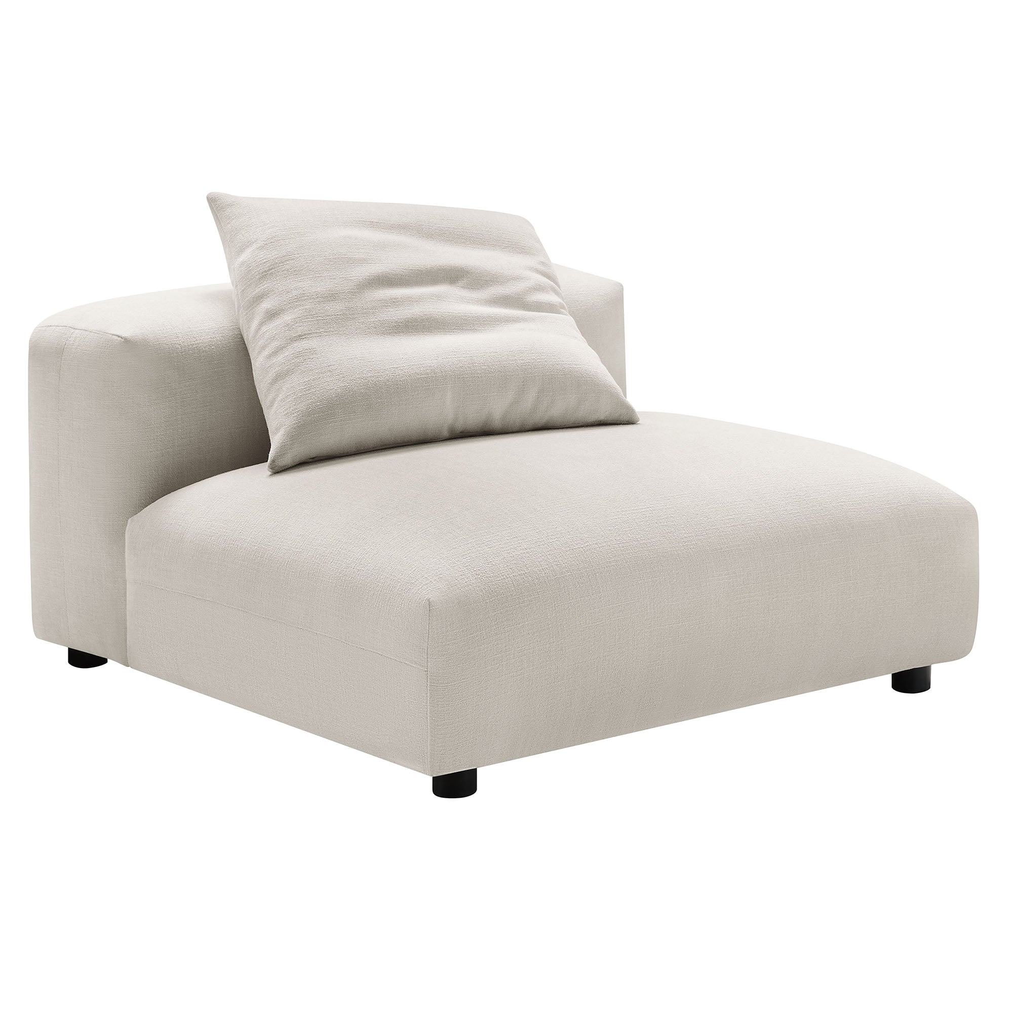 Solace 4-Piece Modular Upholstered Fabric Sectional Sofa With Ottoman by Modway