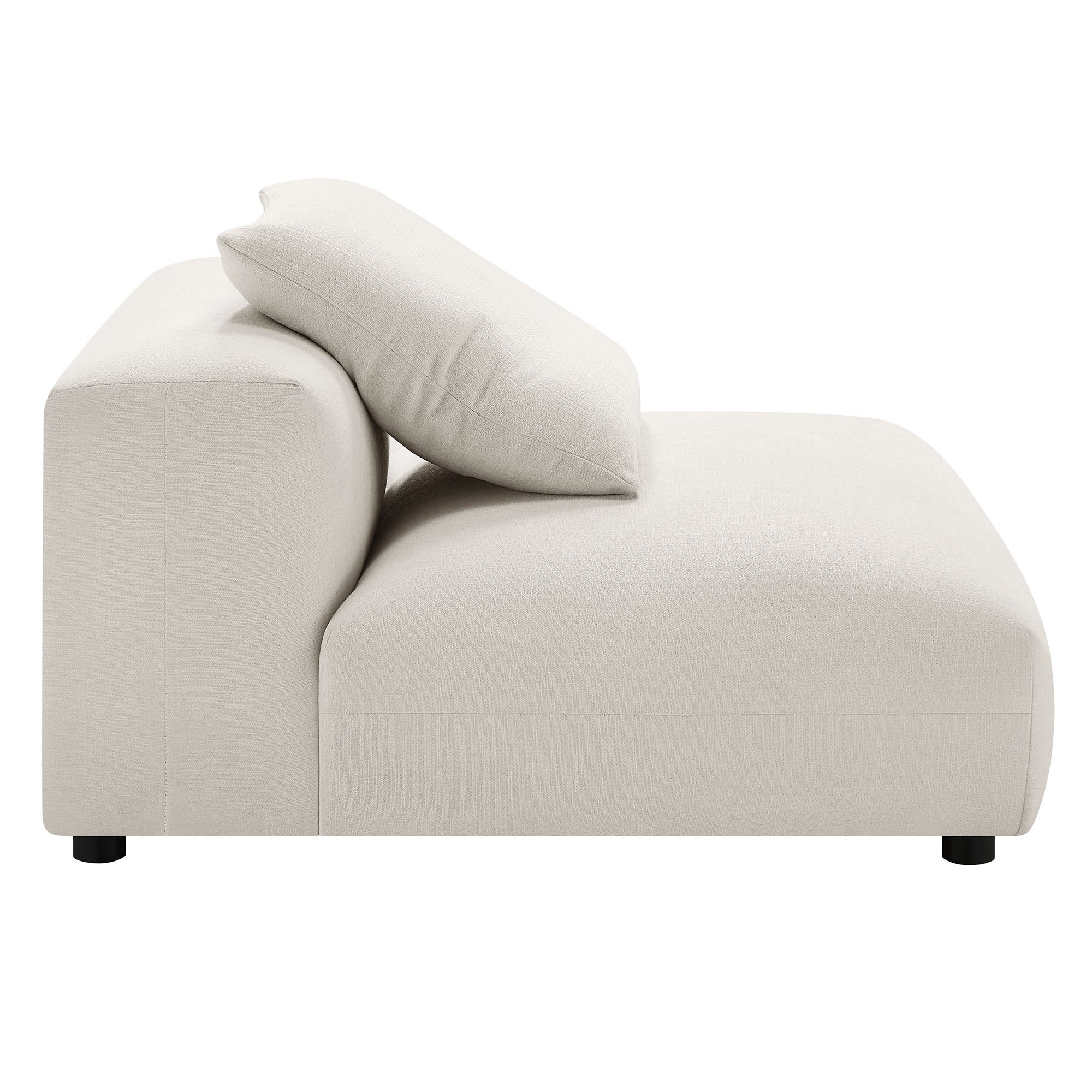 Solace 4-Piece Modular Upholstered Fabric Sectional Sofa With Ottoman by Modway