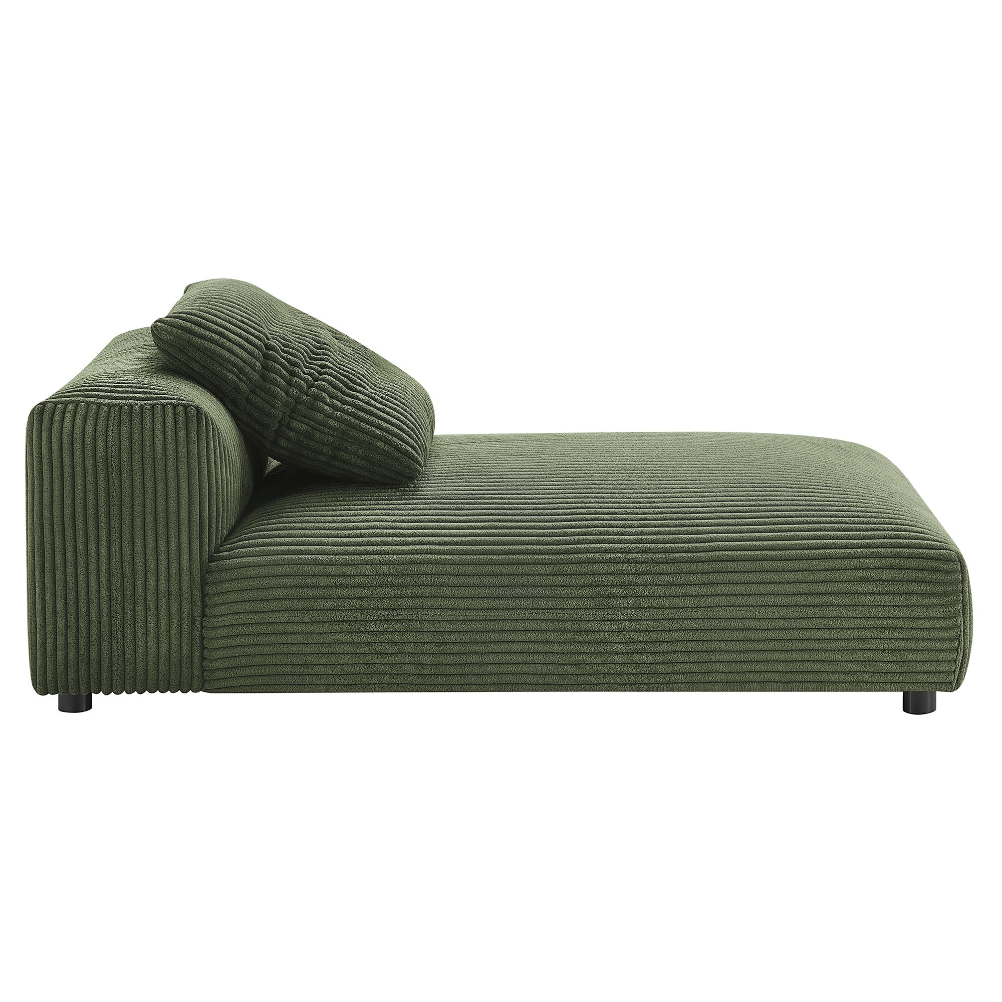 Solace 4-Piece Modular Corduroy Upholstered Sectional Sofa With Ottoman by Modway