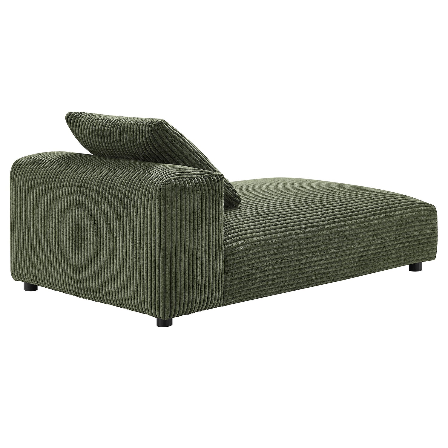 Solace  Modular Corduroy Upholstered Armless Chaise Lounge
