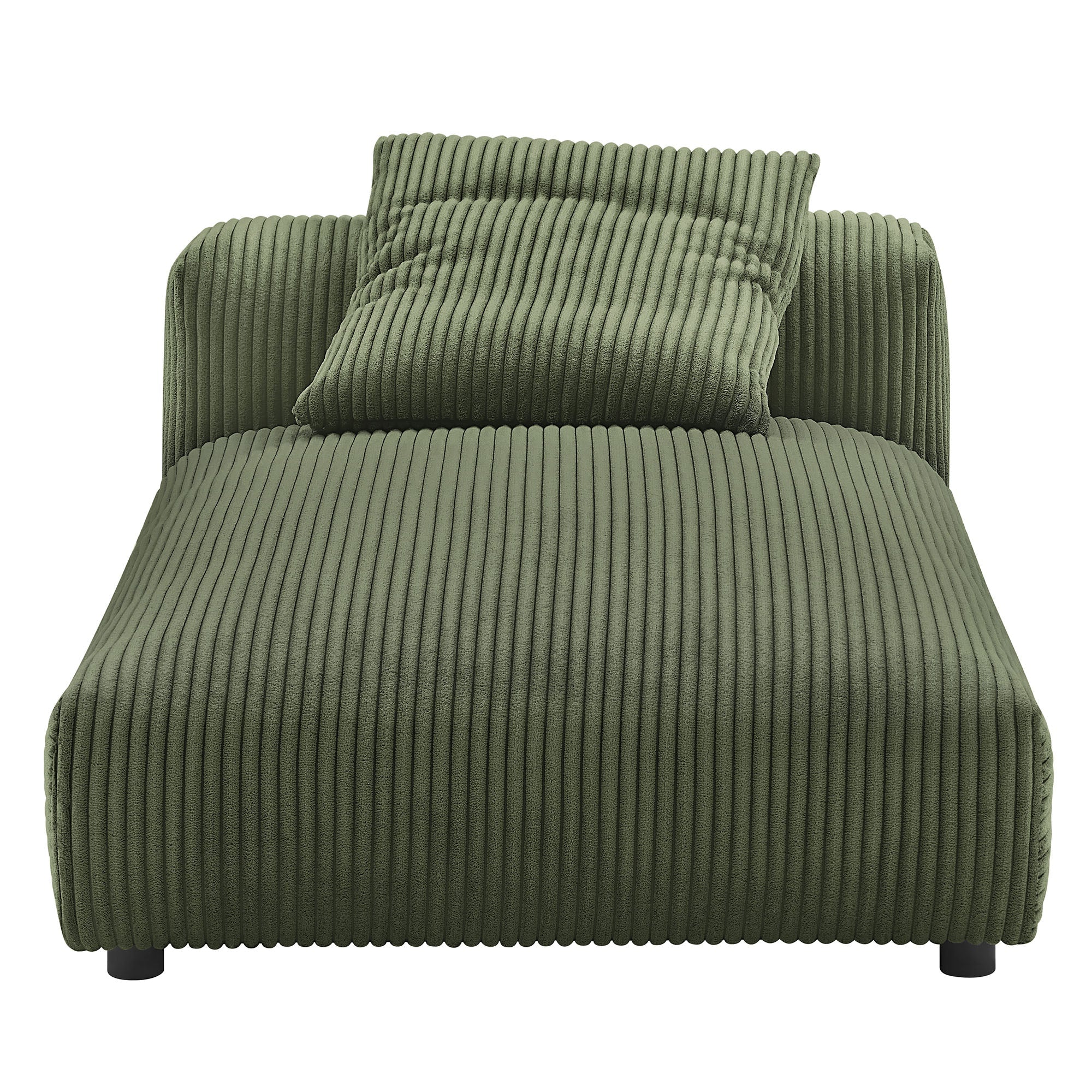 Solace  Modular Corduroy Upholstered Armless Chaise Lounge