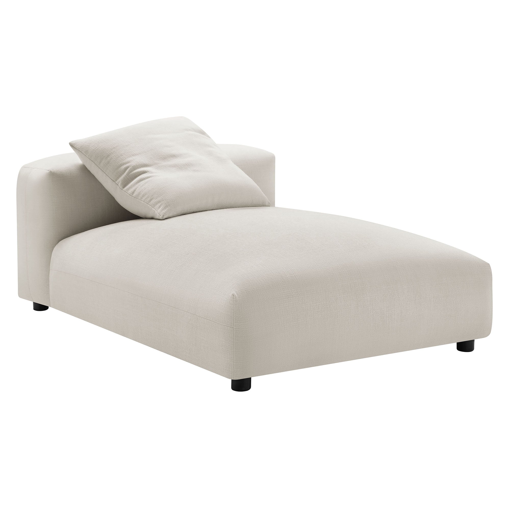 Solace 4-Piece Modular Upholstered Fabric Sectional Sofa With Ottoman by Modway