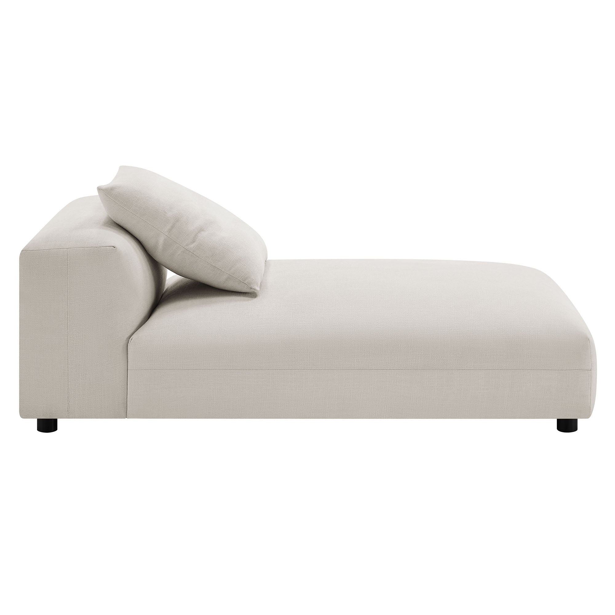 Solace 4-Piece Modular Upholstered Fabric Sectional Sofa With Ottoman by Modway