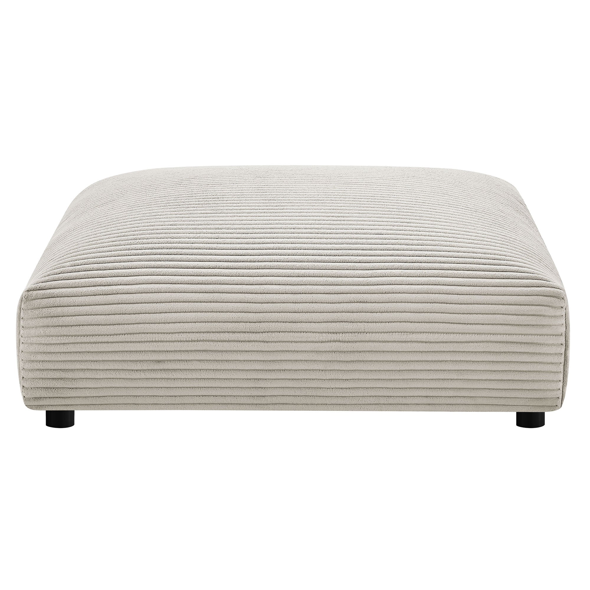 Solace 4-Piece Modular Corduroy Upholstered Sectional Sofa With Ottoman by Modway