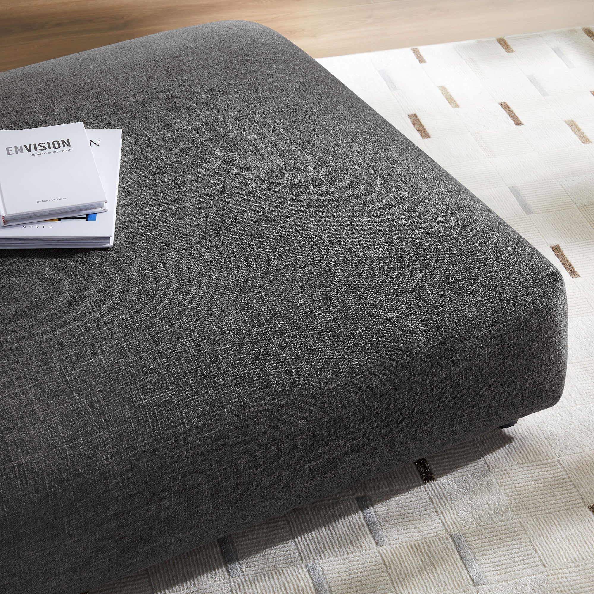 Solace  Modular Upholstered Fabric Ottoman
