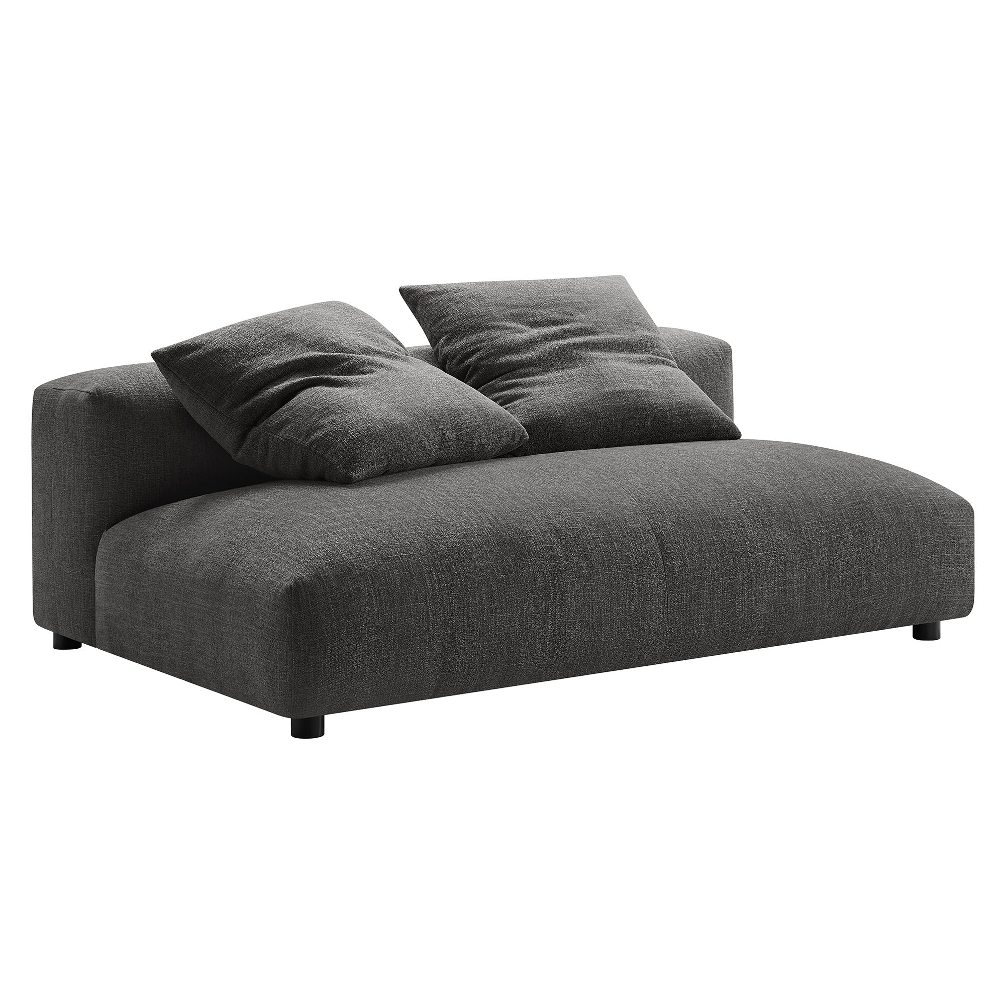 Solace 4-Piece Modular Upholstered Fabric Sectional Sofa With Ottoman by Modway