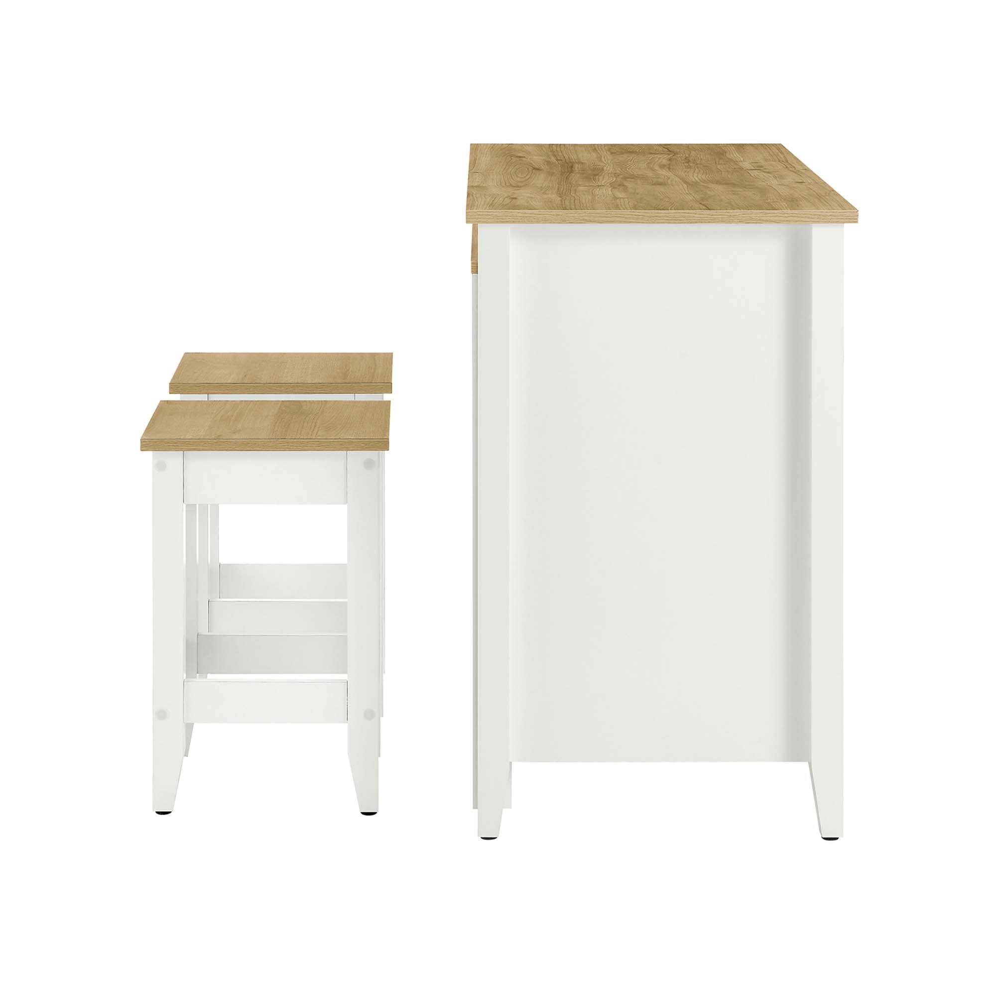 Garland 3-Piece Kitchen Island and Stool Set by Modway