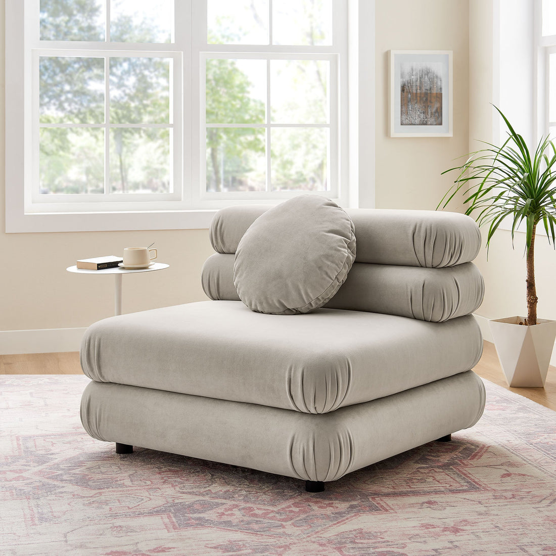 Jubilee Modular Performance Velvet Armless Chair by Modway