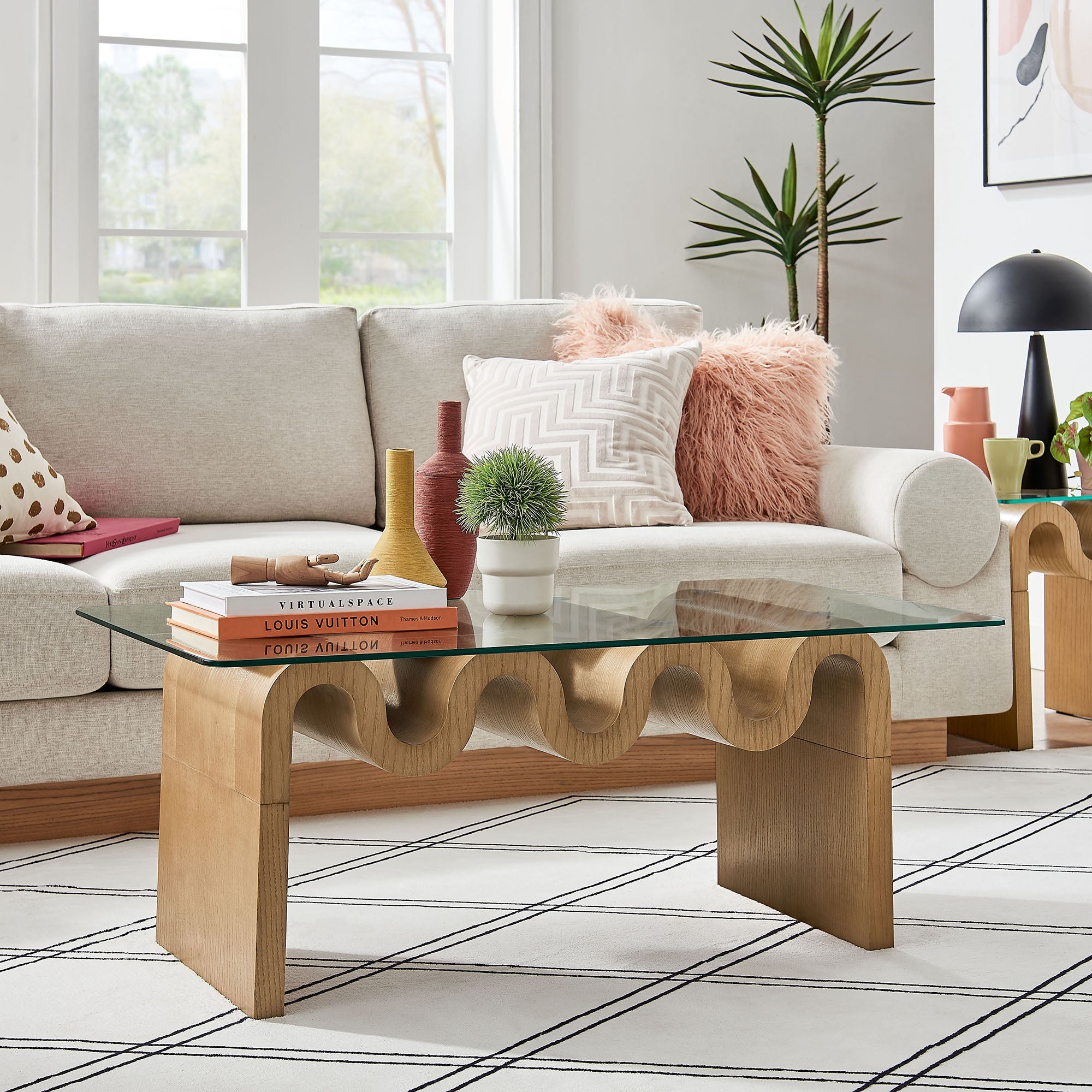 Ondine Glass Top Coffee Table by Modway