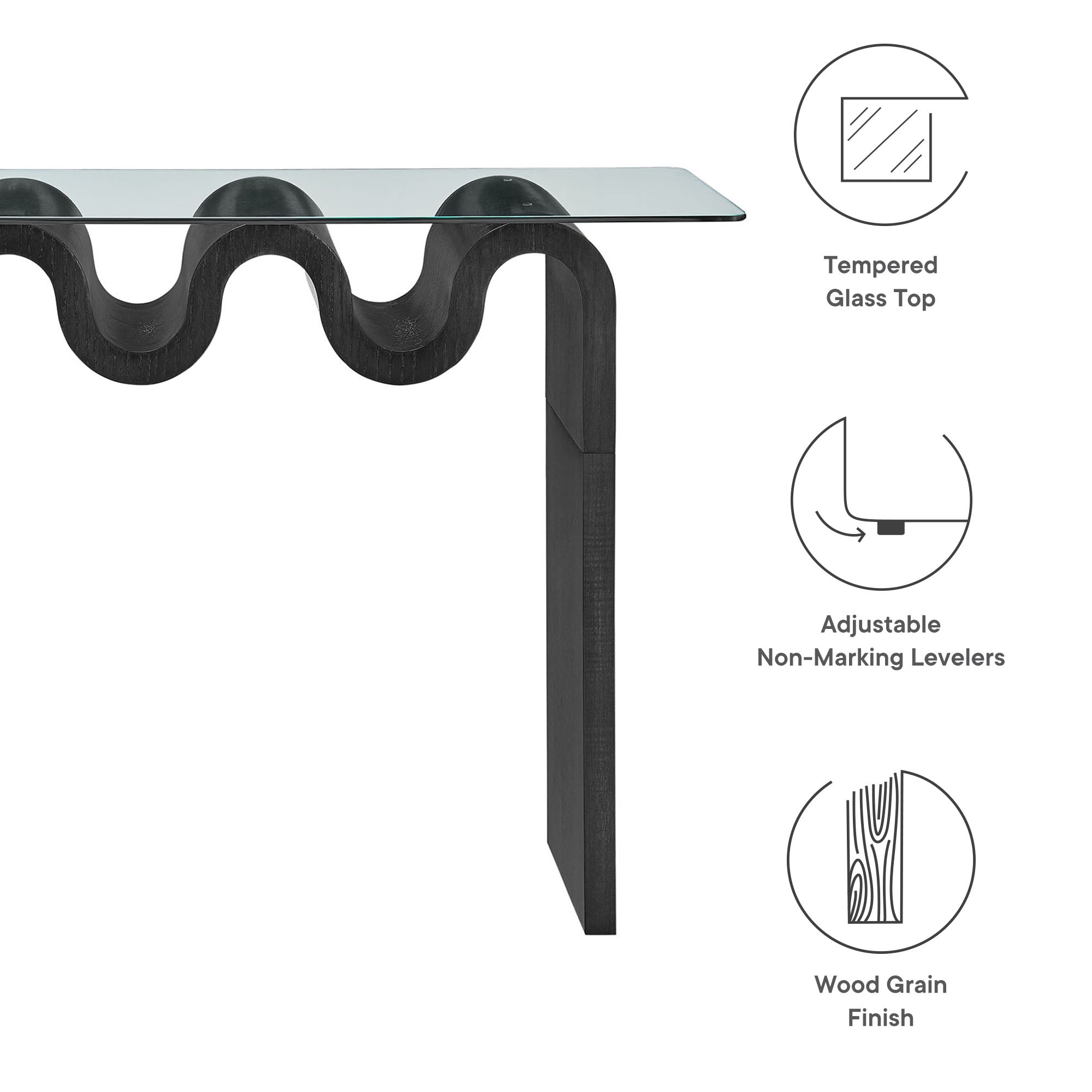 Ondine Glass Top 50" Console Table by Modway