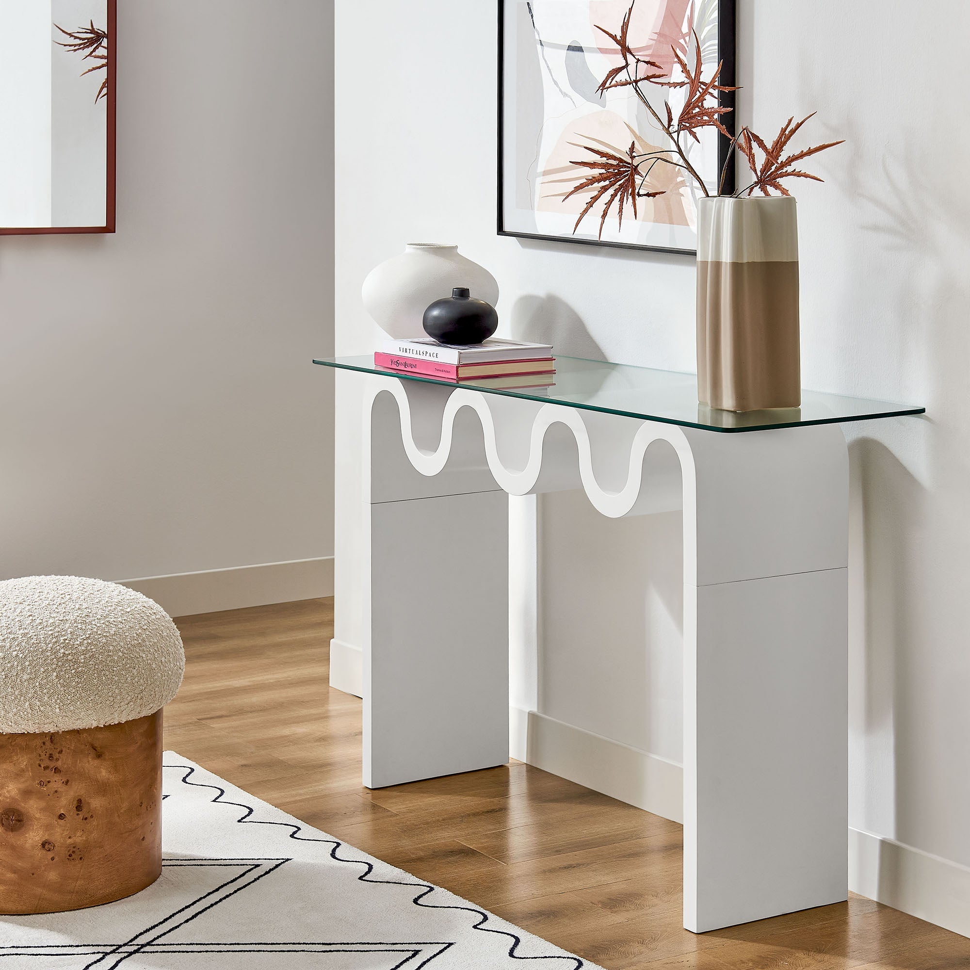Ondine Glass Top 50" Console Table by Modway