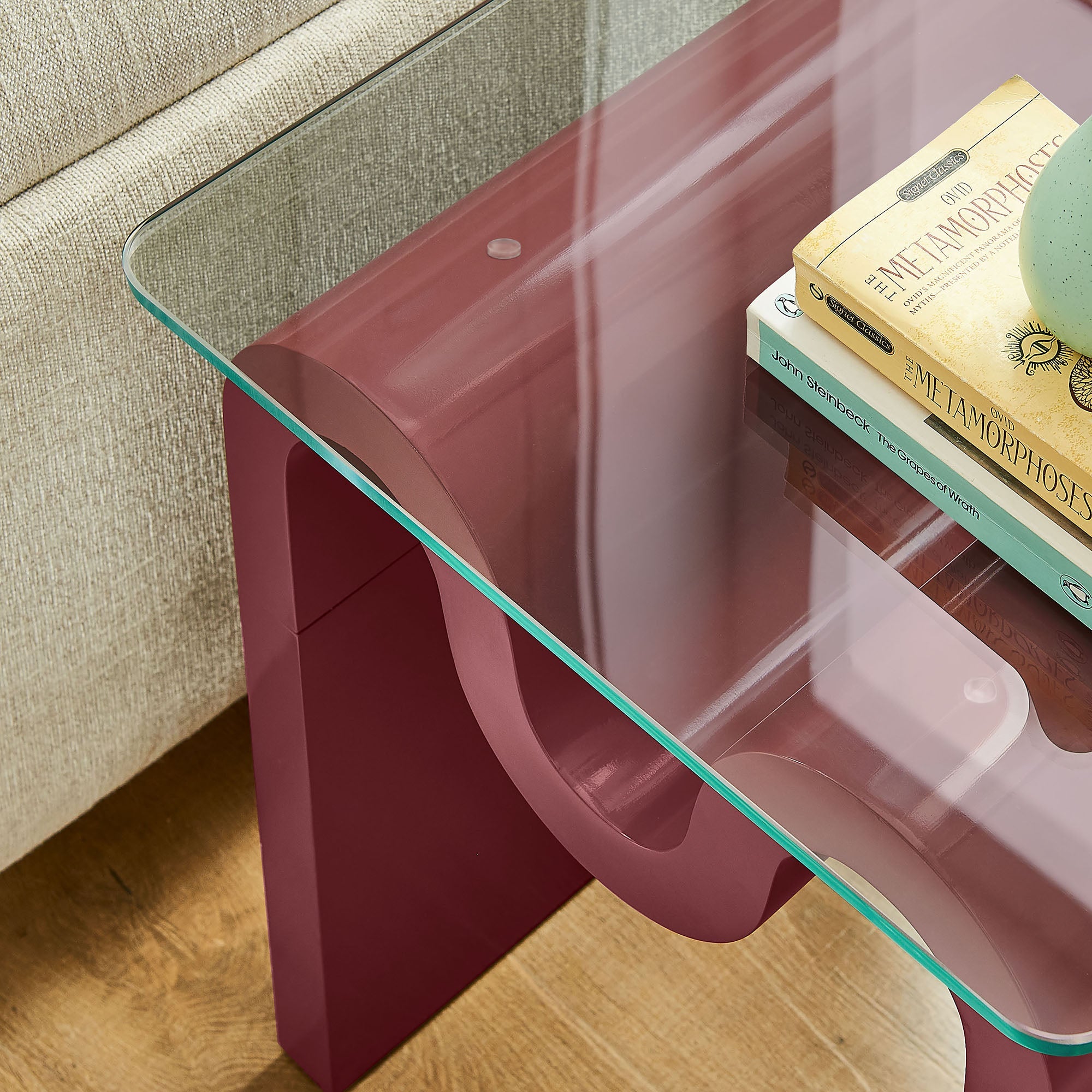 Ondine Glass Top Side Table by Modway