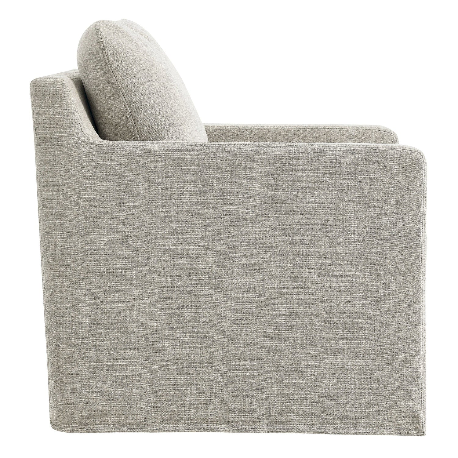 Serene  Linen Slipcovered  Swivel Armchair