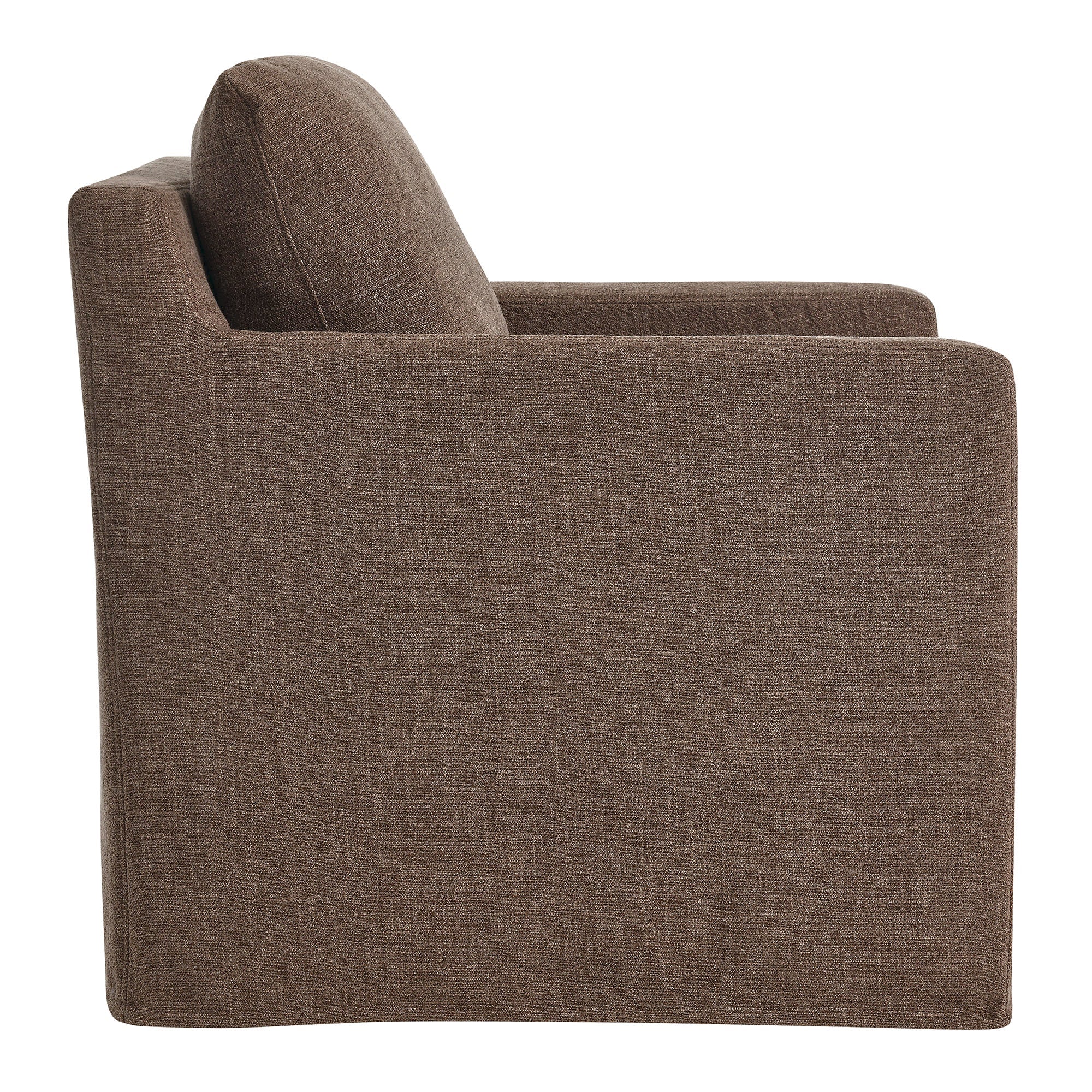 Serene  Linen Slipcovered  Swivel Armchair