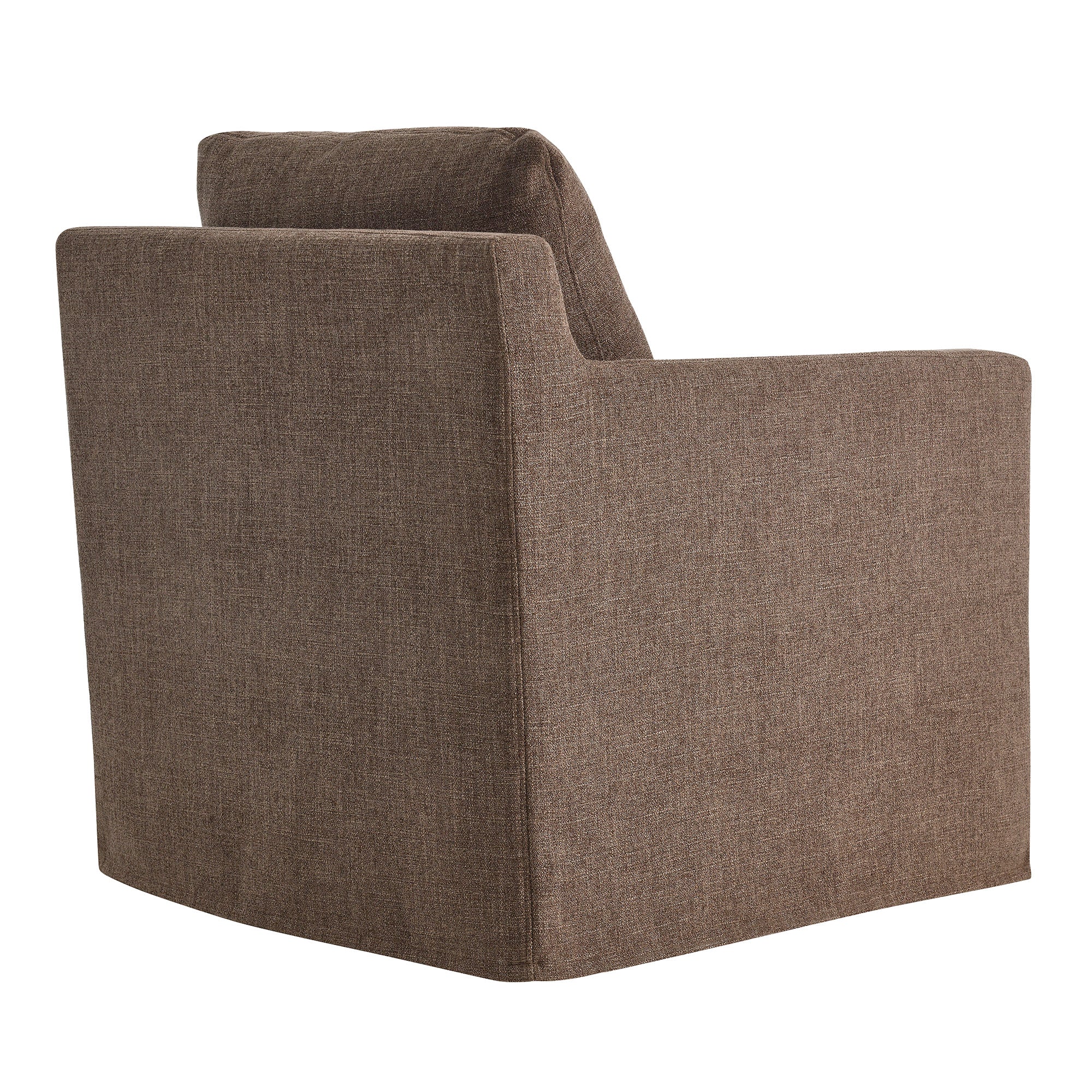 Serene  Linen Slipcovered  Swivel Armchair