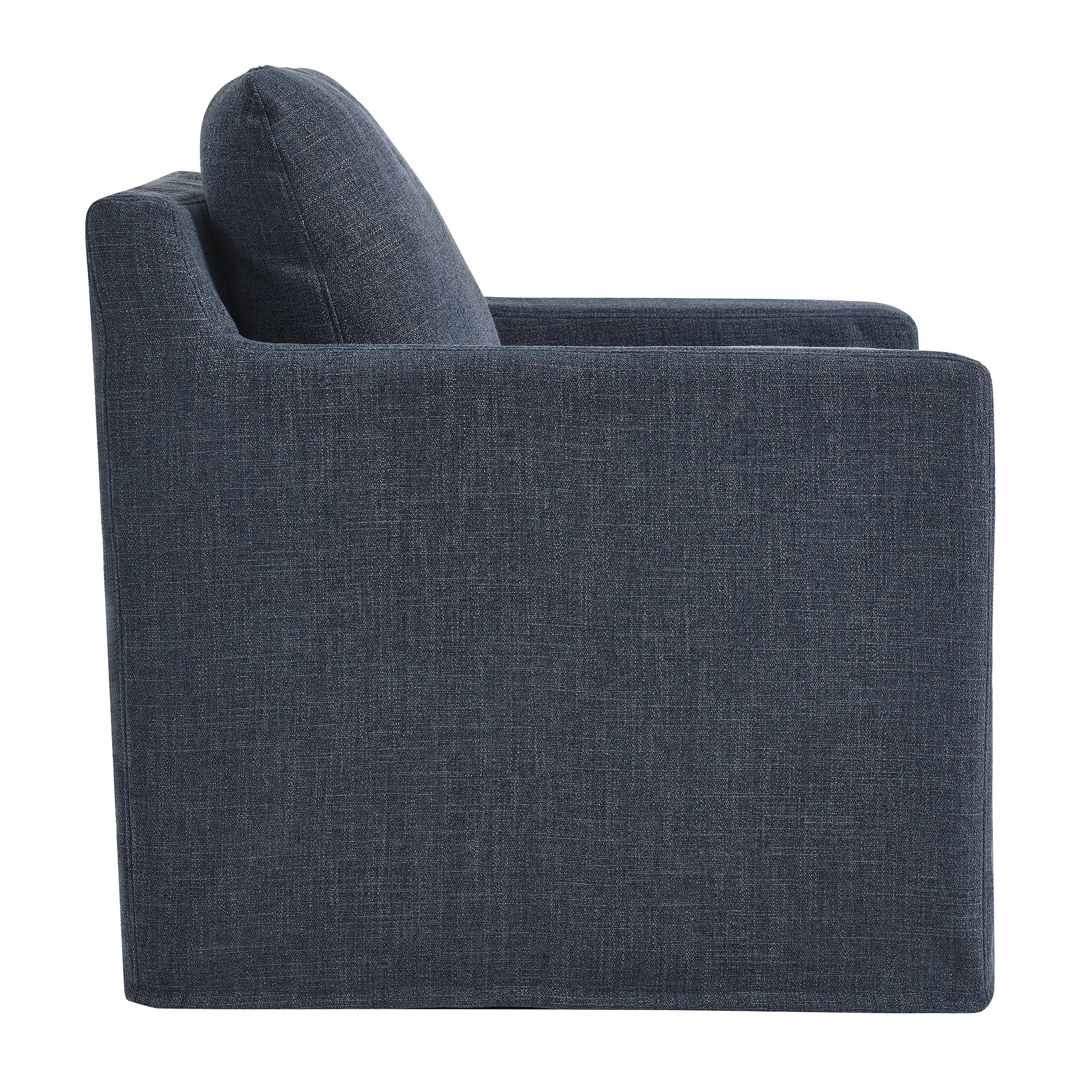 Serene  Linen Slipcovered  Swivel Armchair