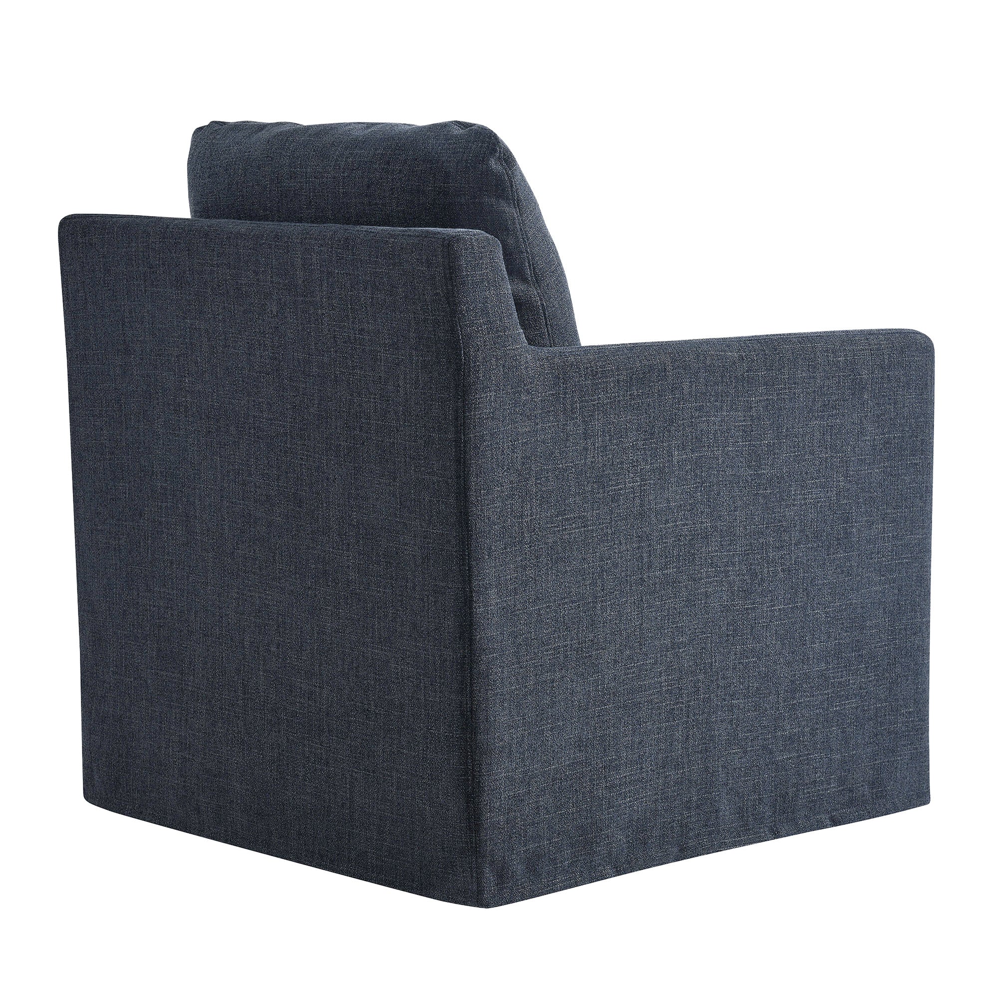 Serene  Linen Slipcovered  Swivel Armchair