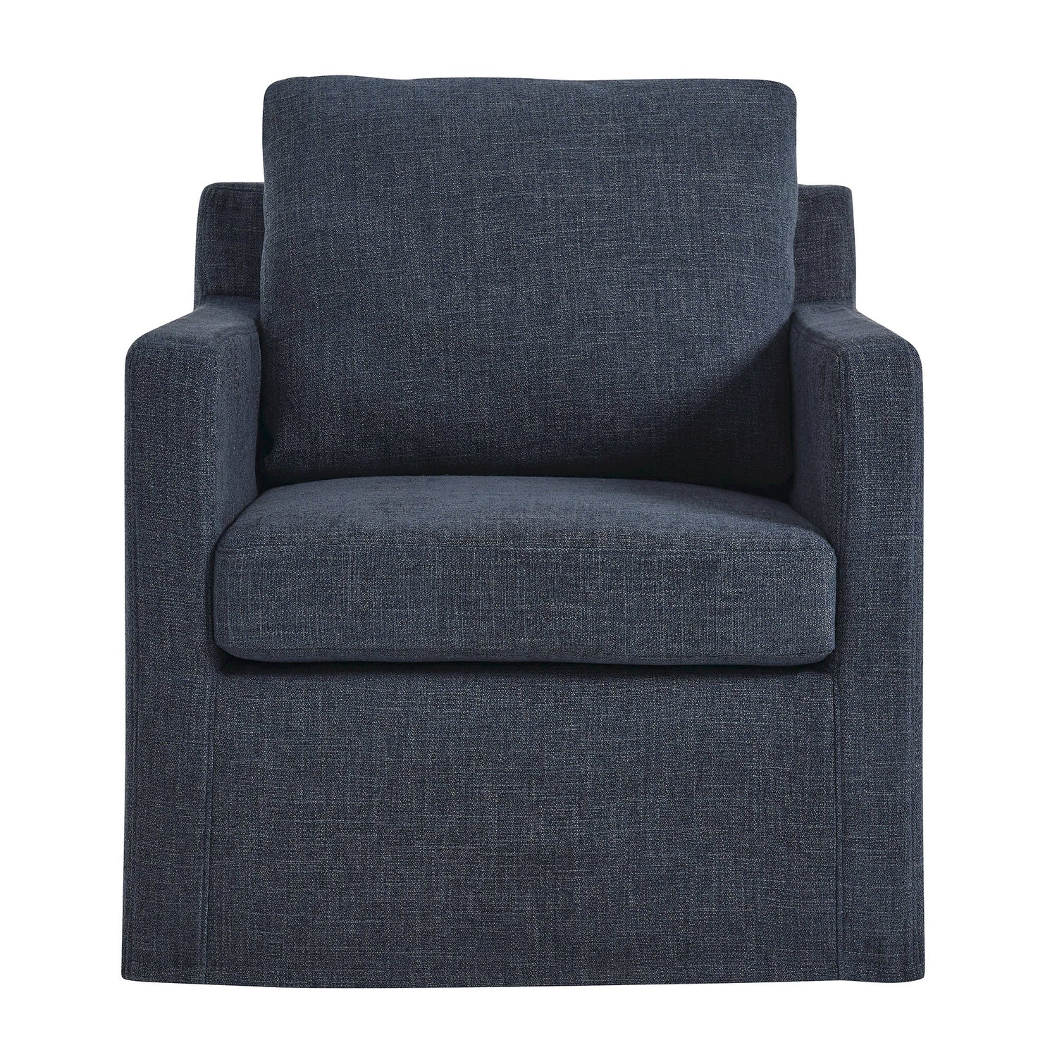 Serene  Linen Slipcovered  Swivel Armchair