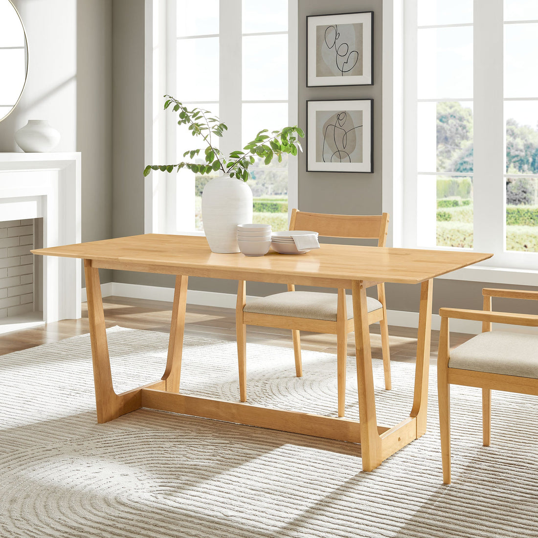 Solara 71" Rectangle Wood Dining Table by Modway