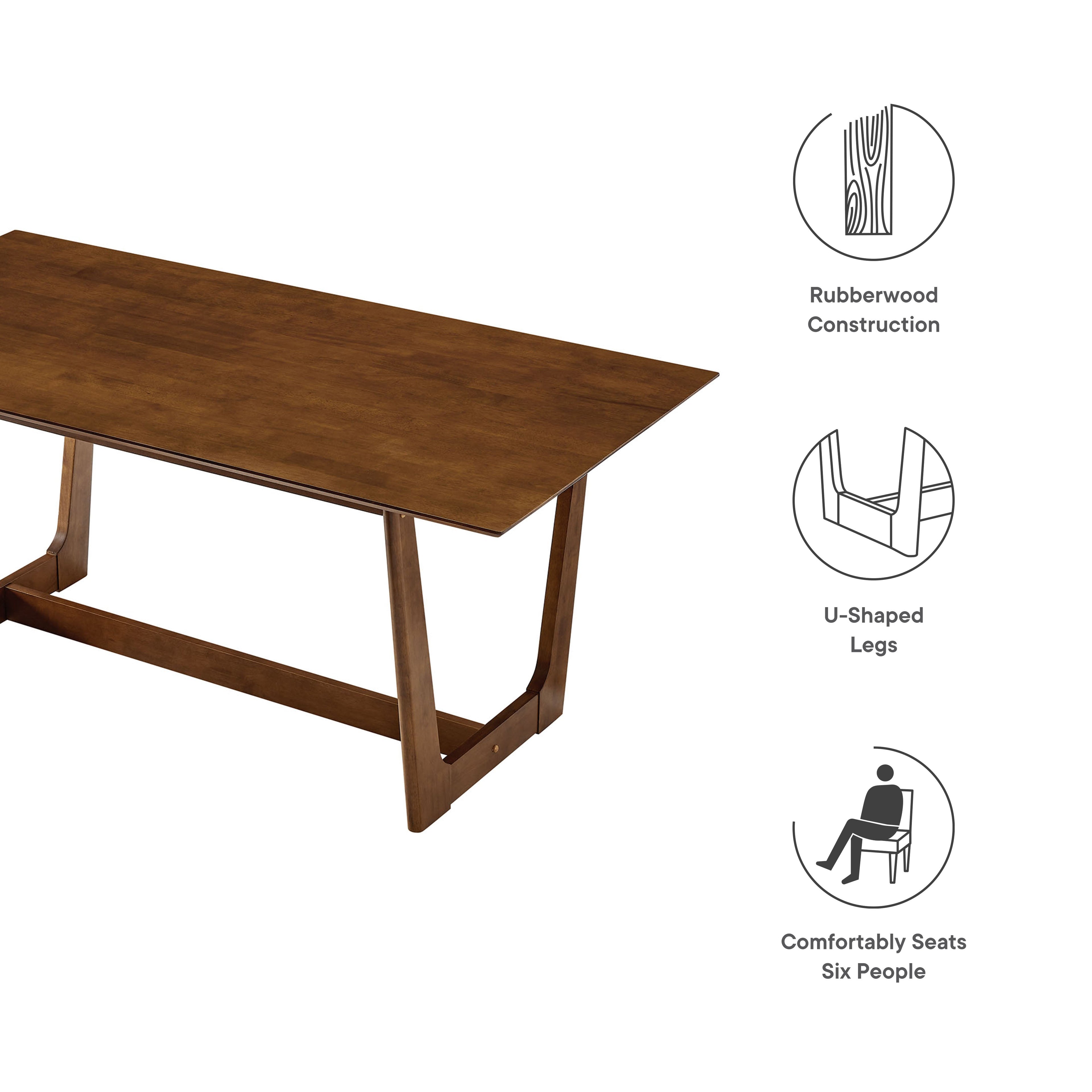 Solara 7-Piece Wood Dining Set by Modway