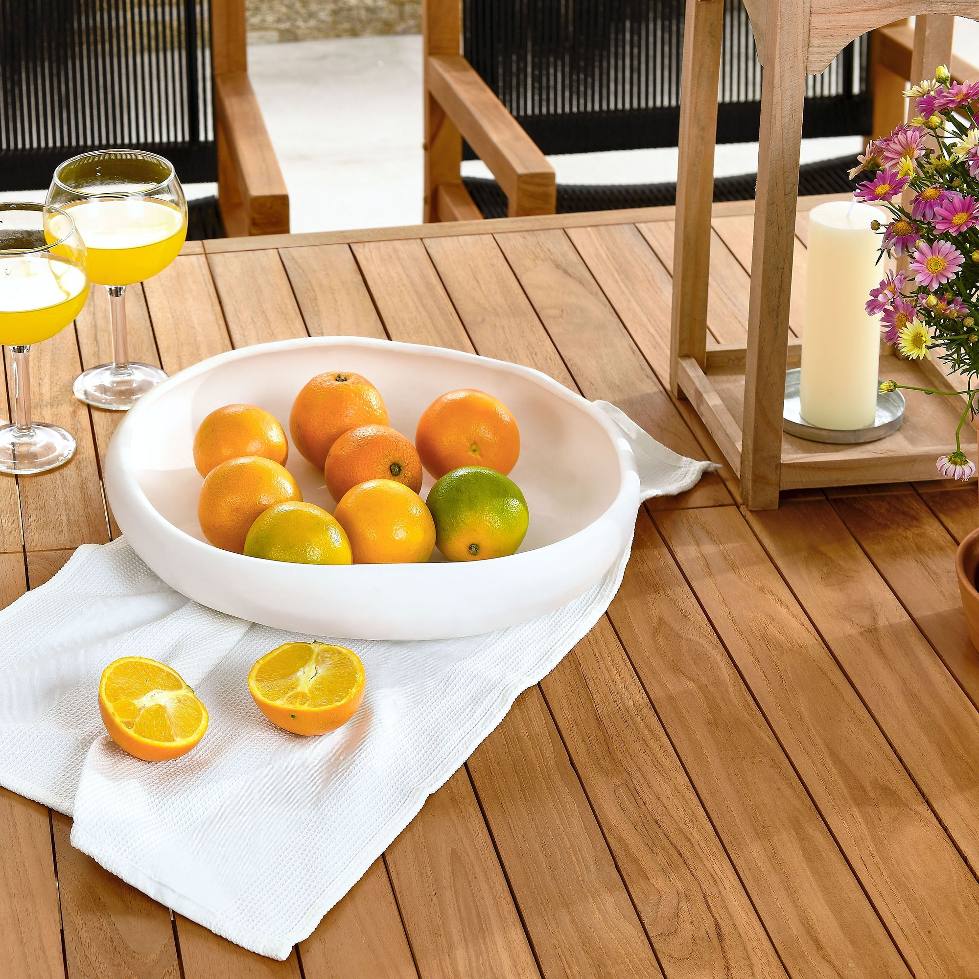 Vienna 7-Piece Outdoor Patio Teak and Rope Dining Set with Armchairs by Modway