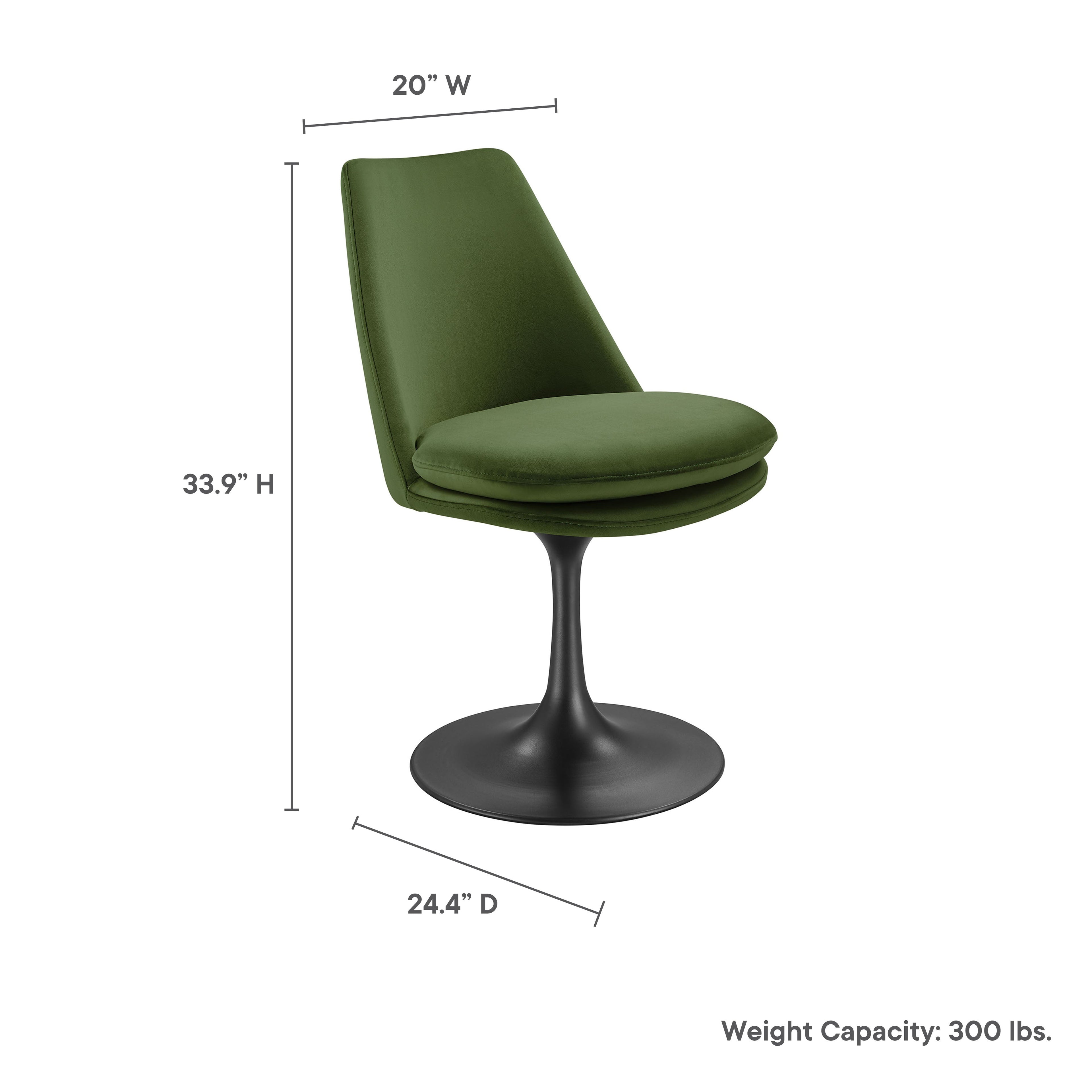 Lippa Swivel Dining Chair by Modway