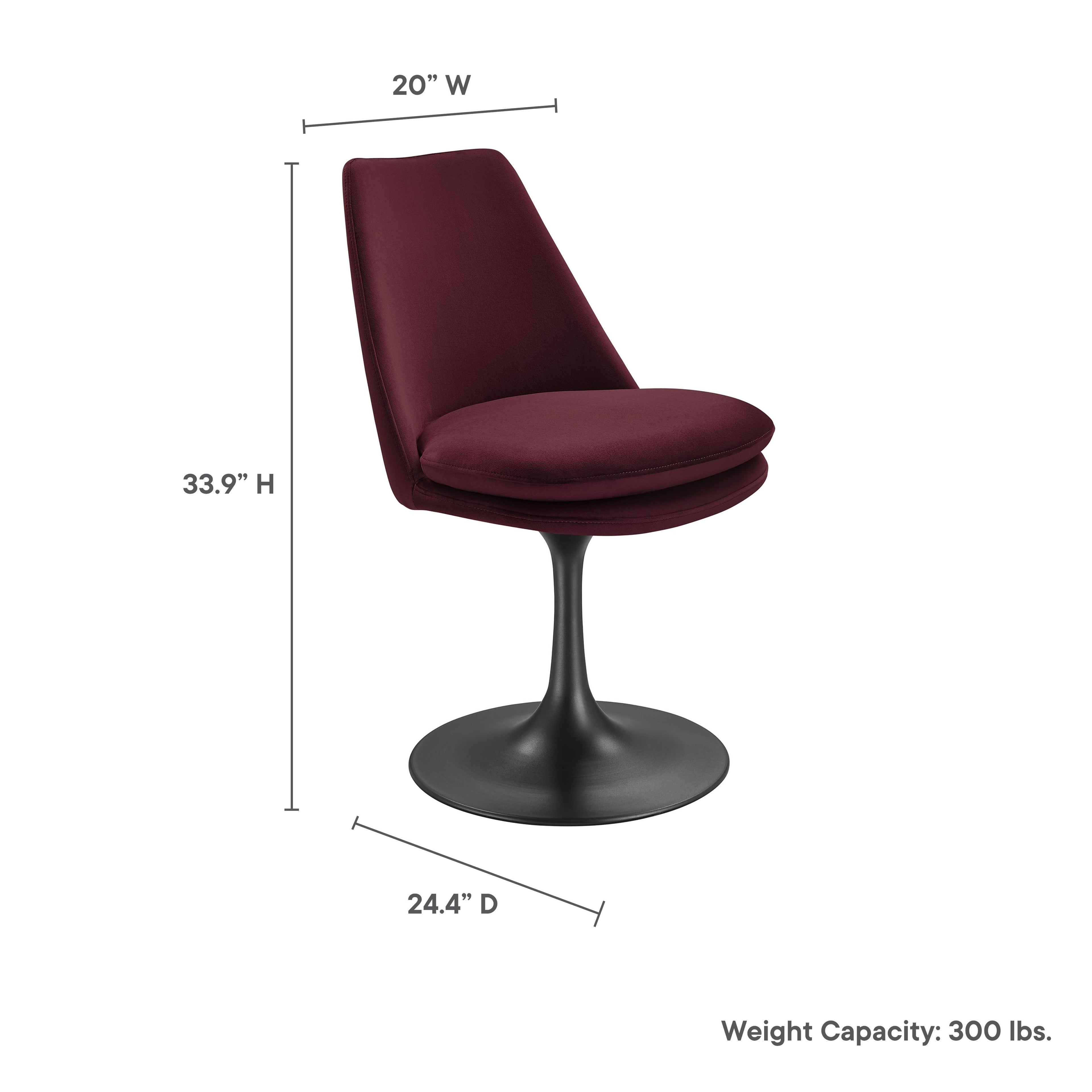 Lippa Swivel Dining Chair by Modway