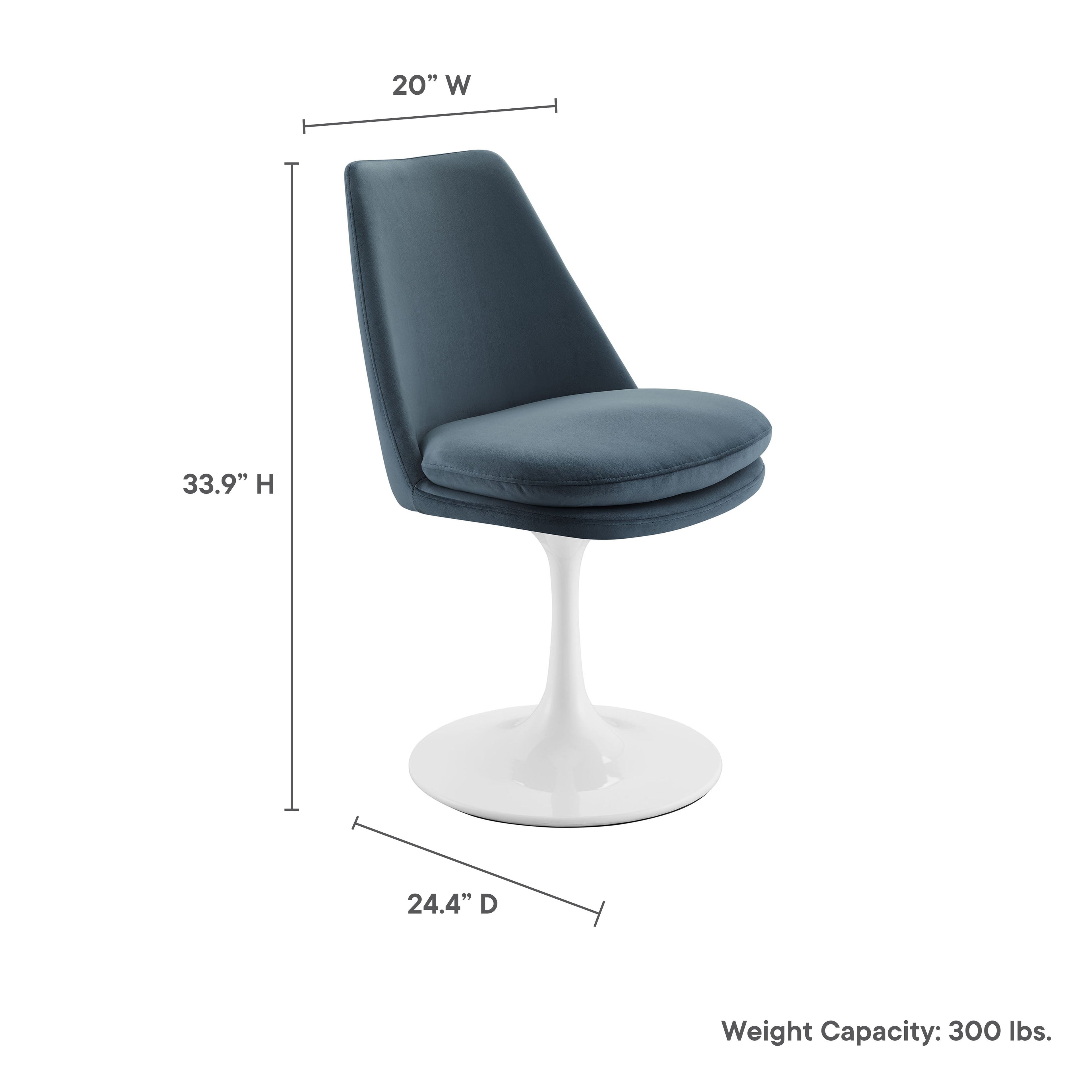 Lippa Swivel Dining Chair by Modway