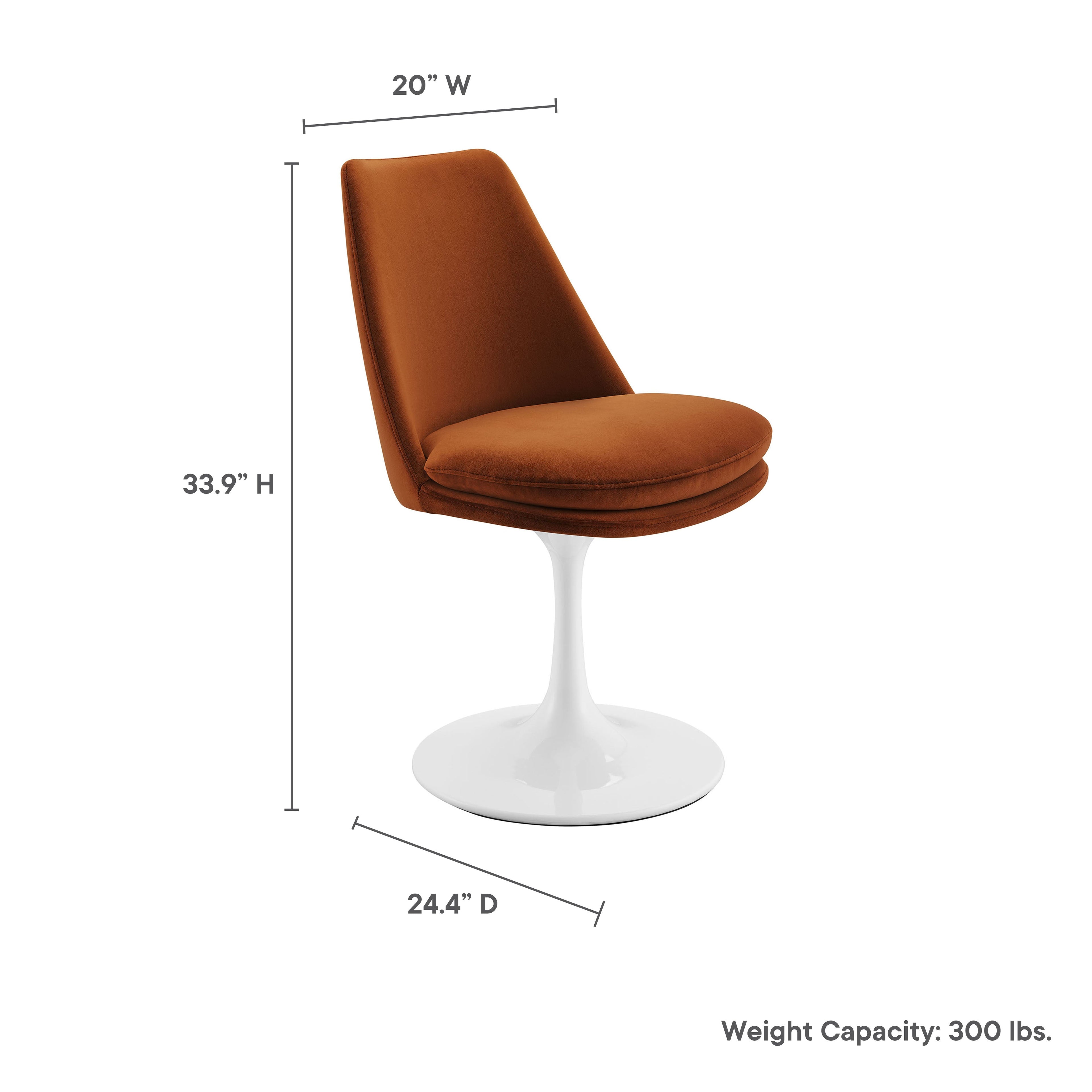 Lippa Swivel Dining Chair by Modway
