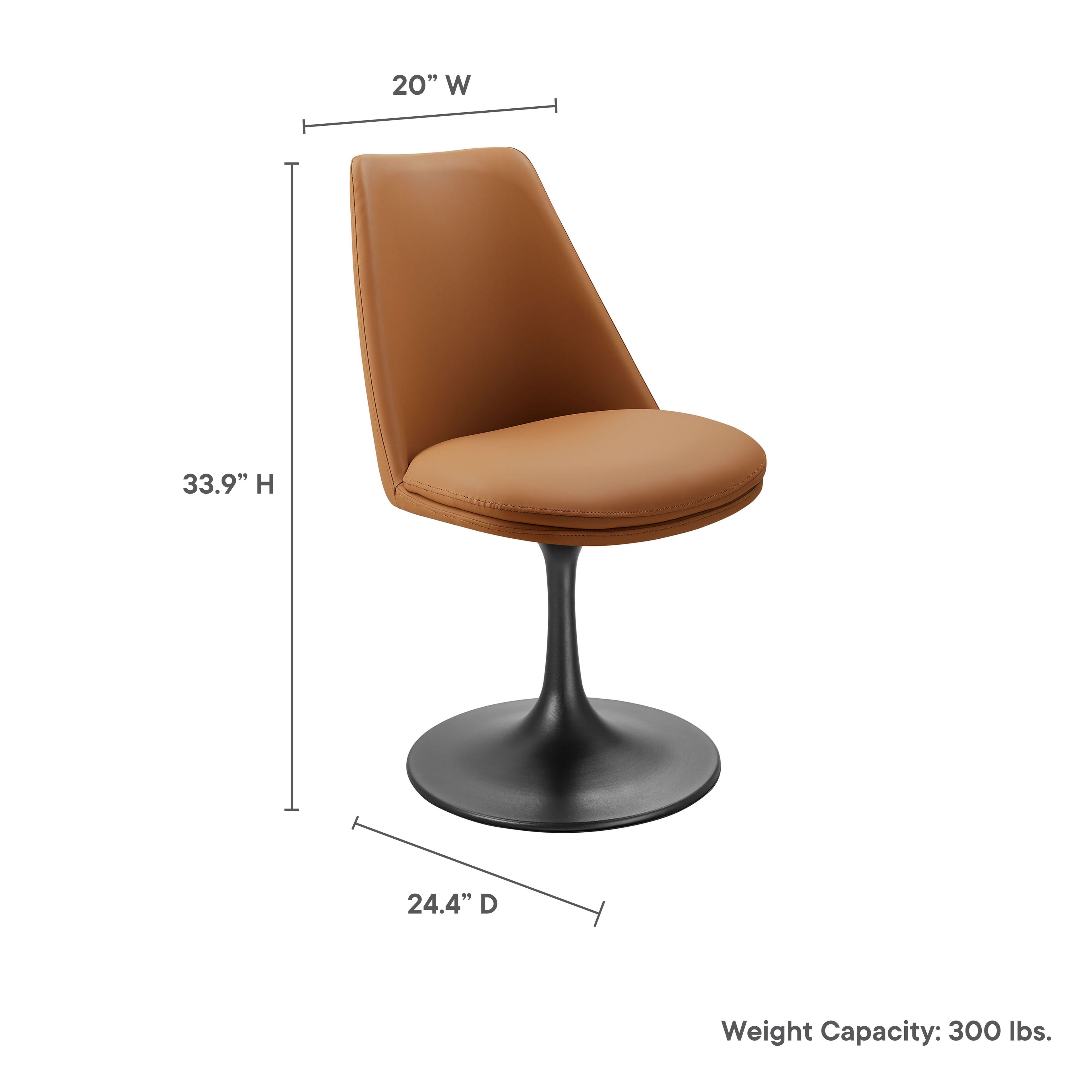 Lippa Swivel Dining Chair by Modway