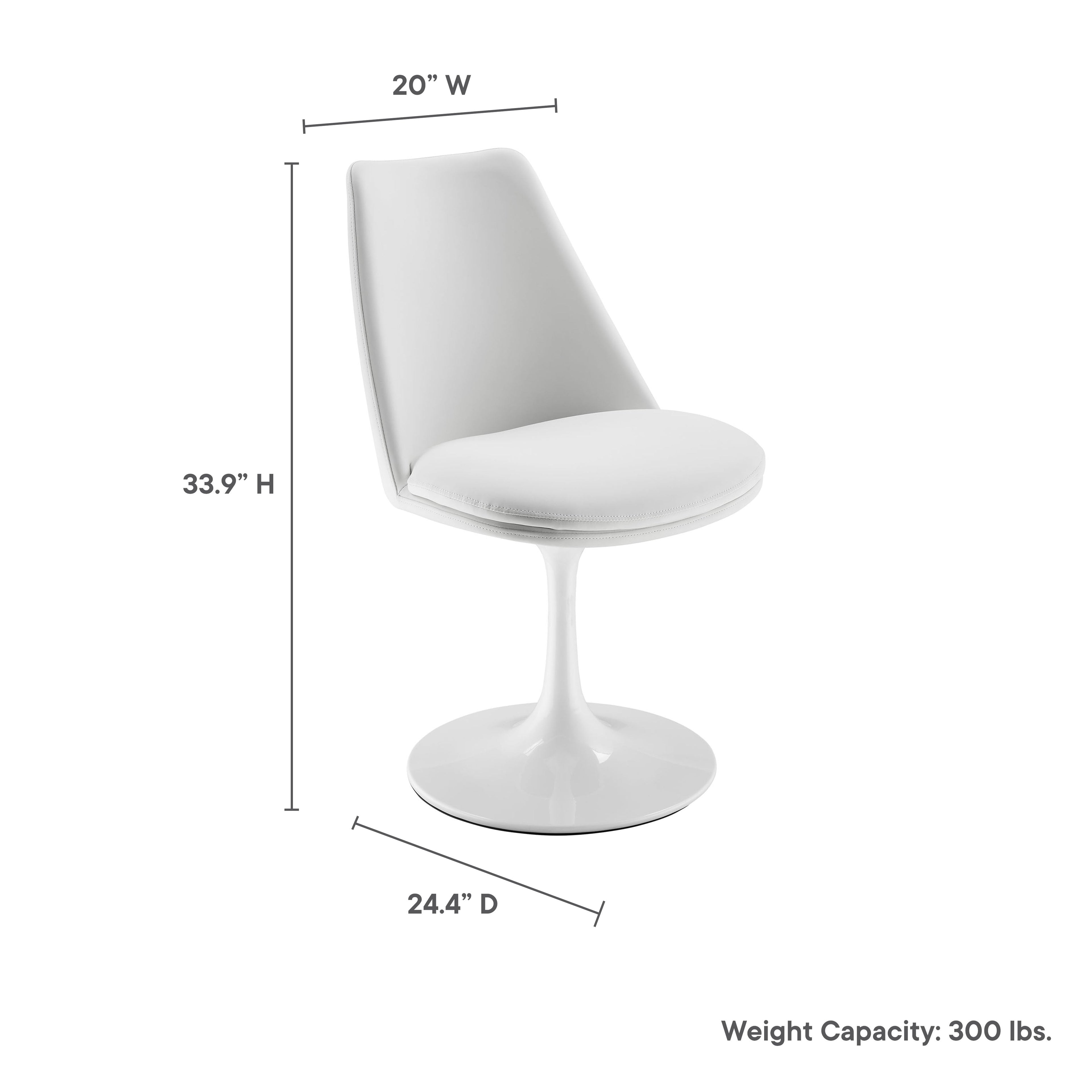 Lippa Swivel Dining Chair by Modway