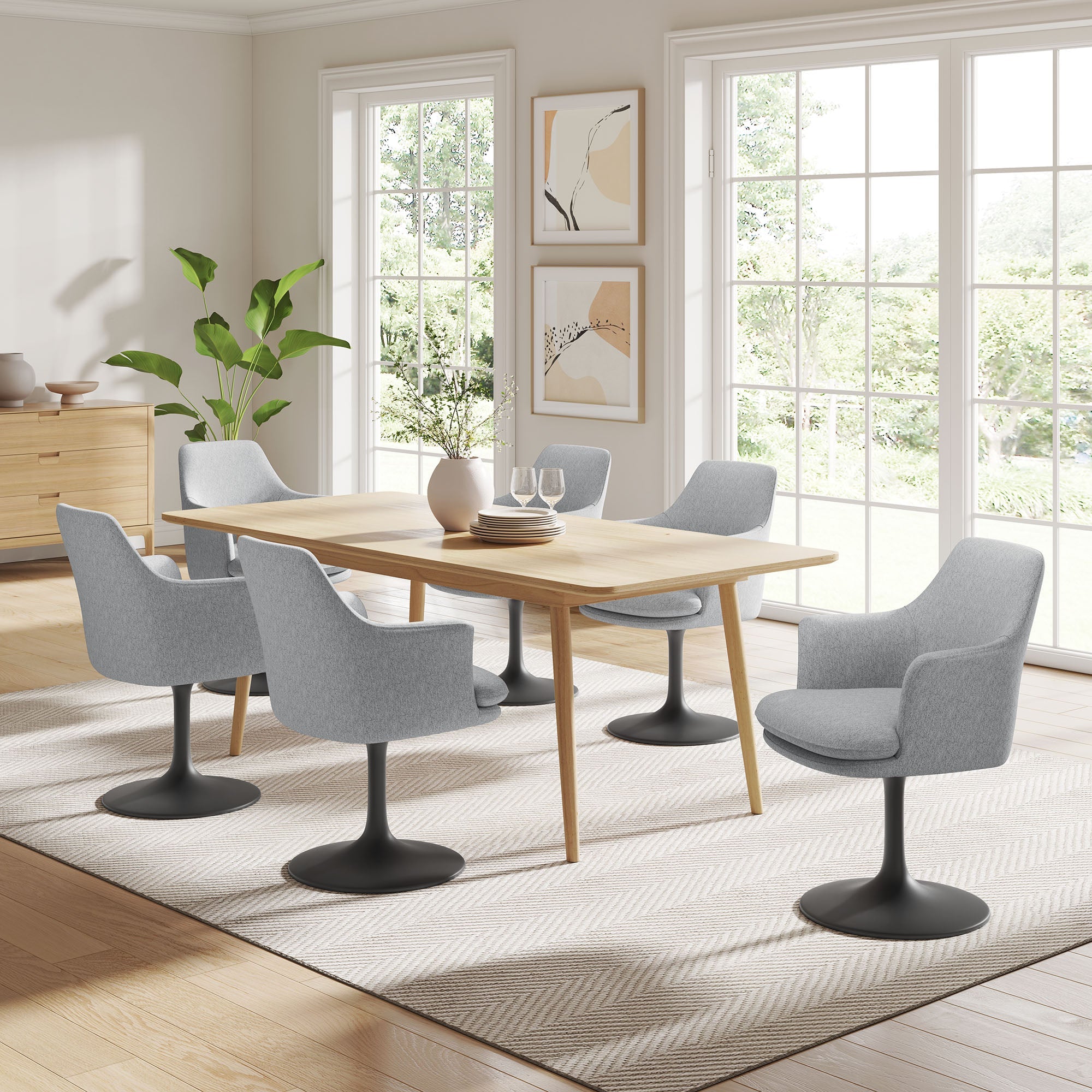 Lippa Swivel Dining Armchair by Modway