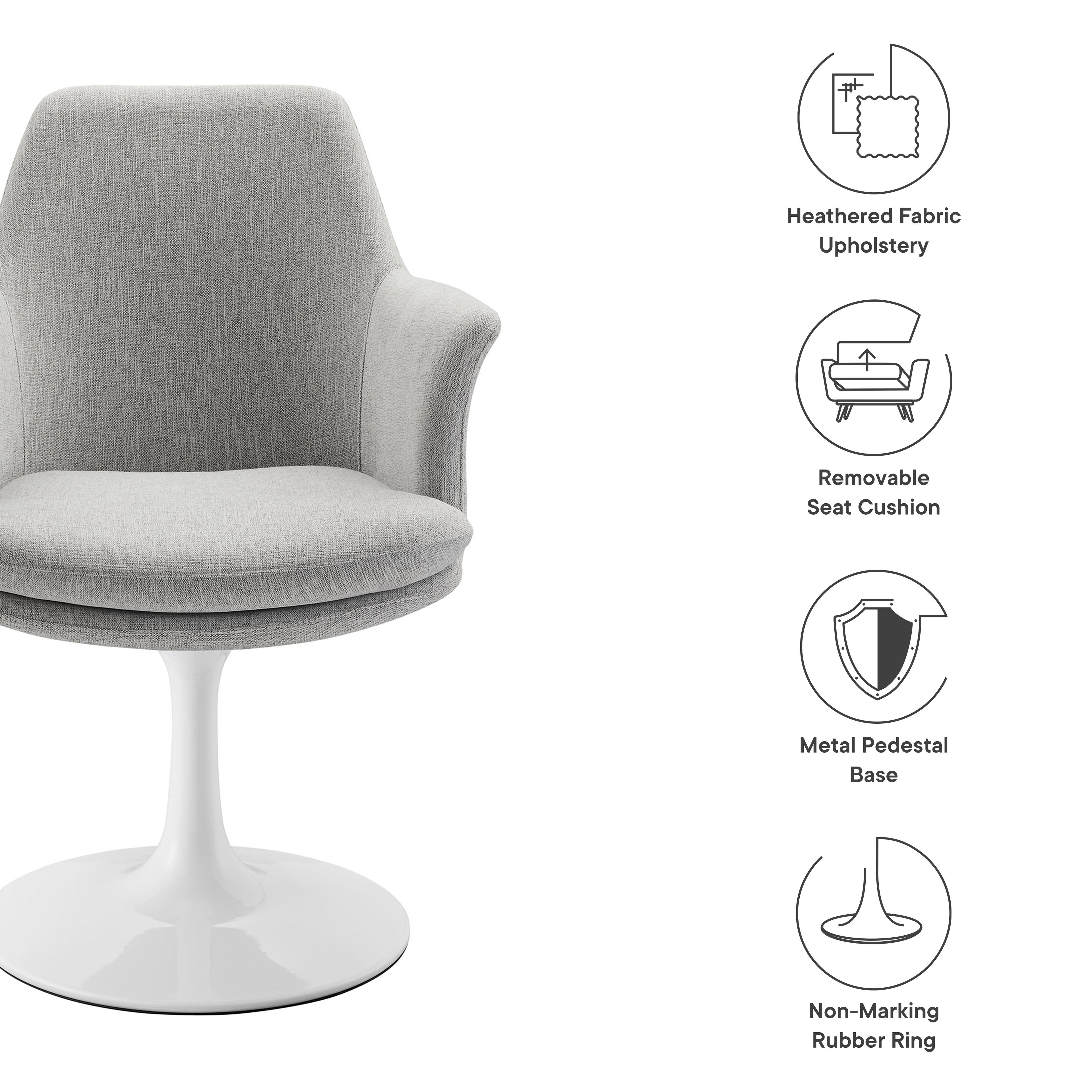 Lippa Swivel Dining Armchair by Modway