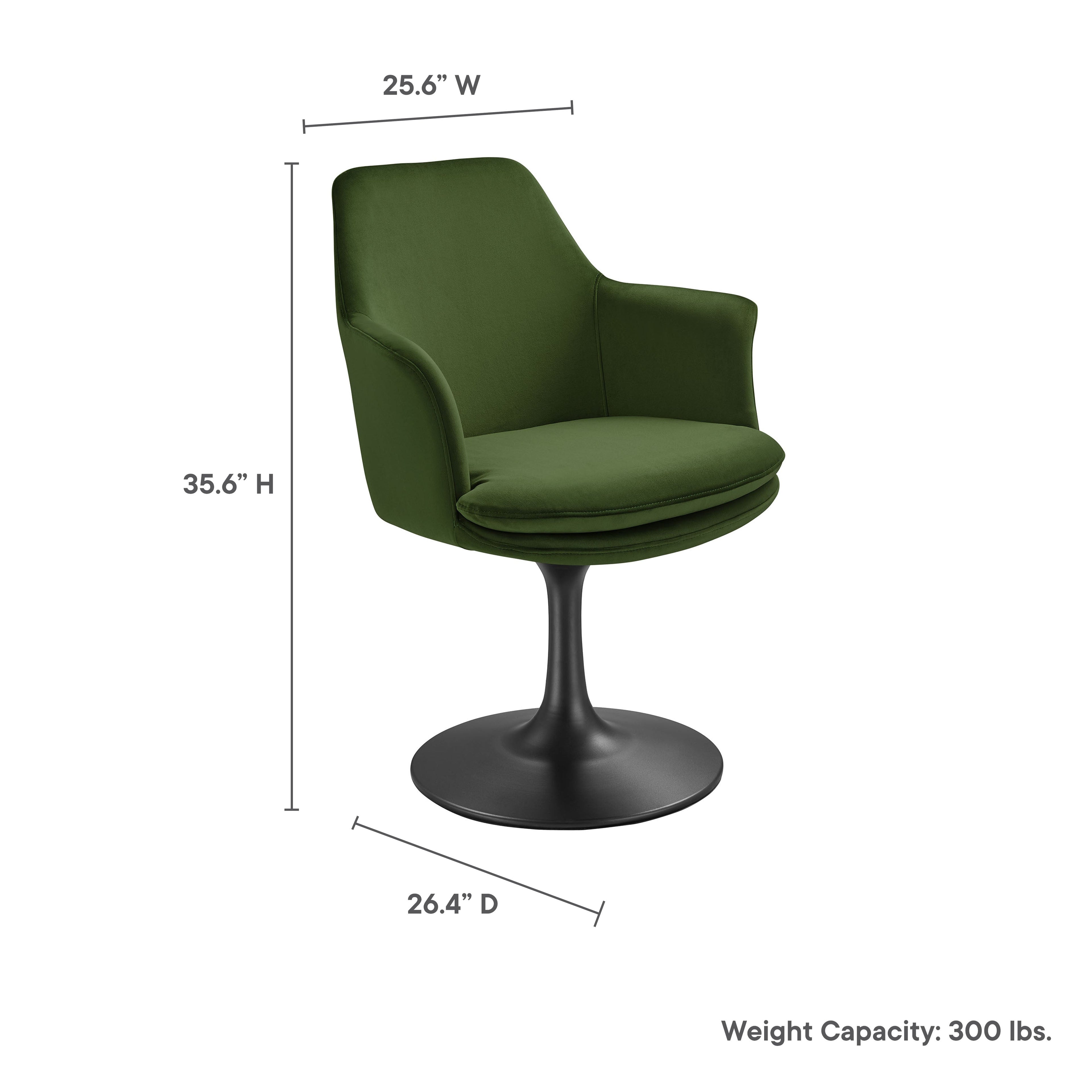 Lippa Swivel Dining Armchair by Modway