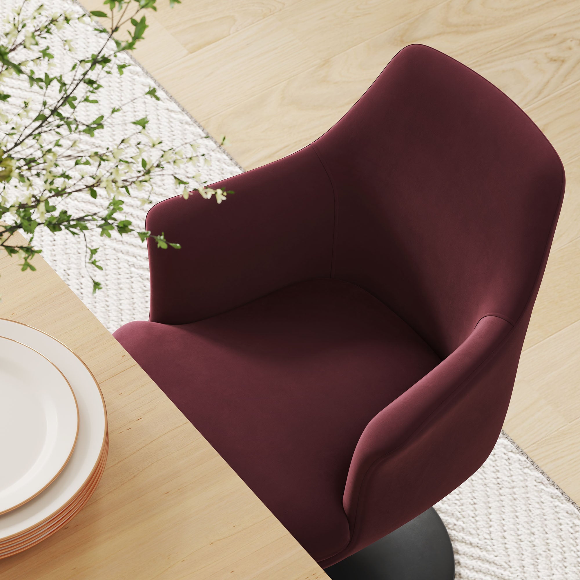 Lippa Swivel Dining Armchair by Modway