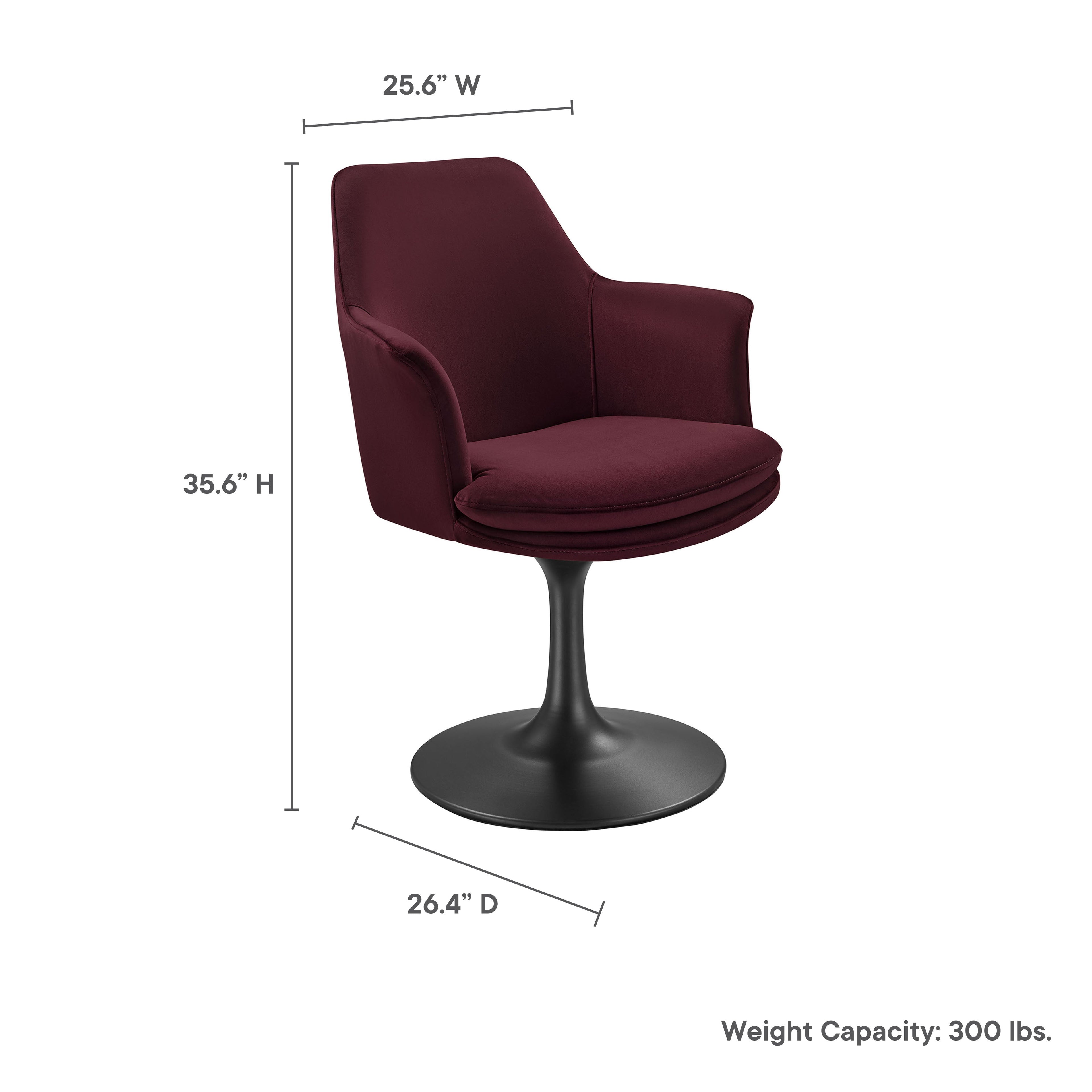Lippa Swivel Dining Armchair by Modway