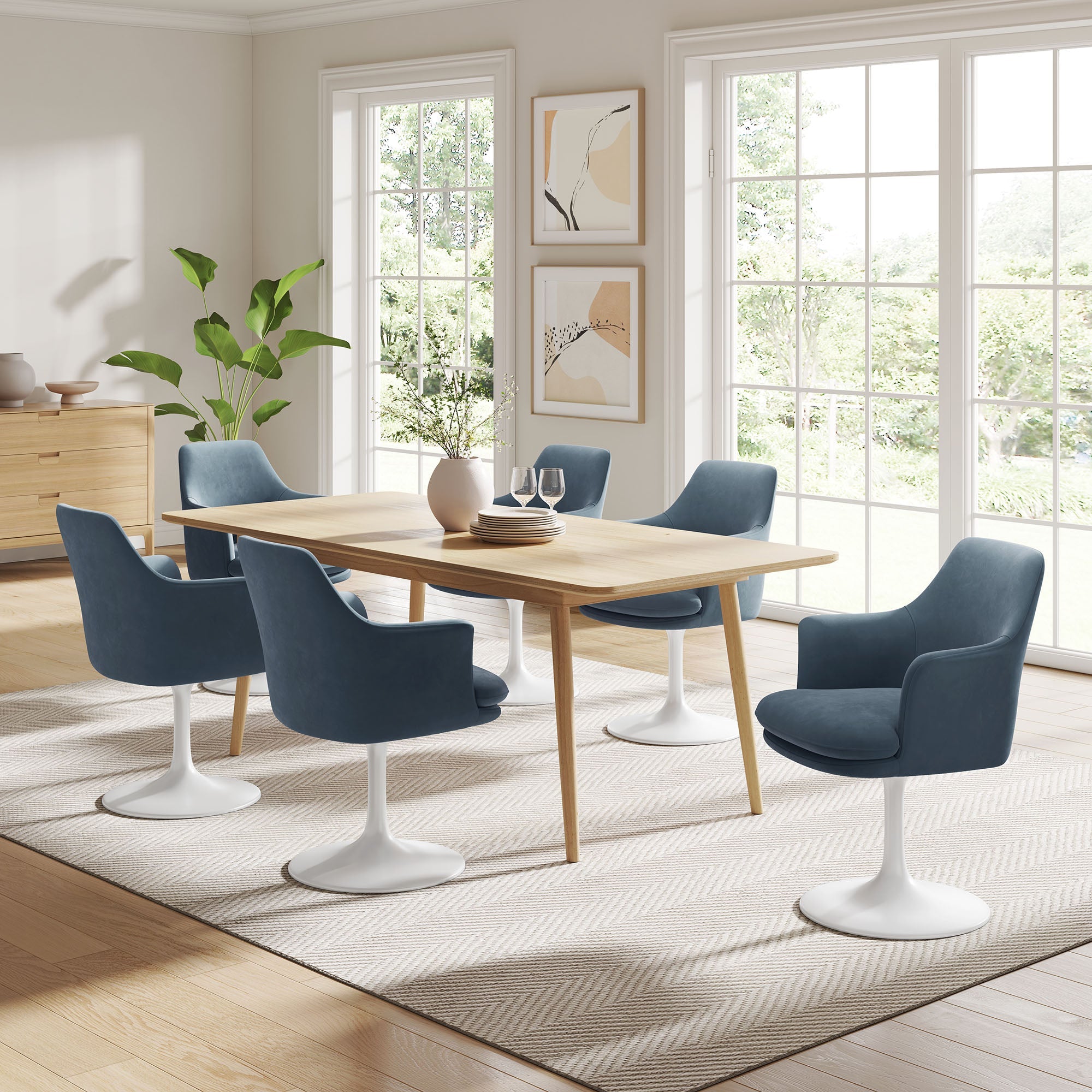 Lippa Swivel Dining Armchair by Modway
