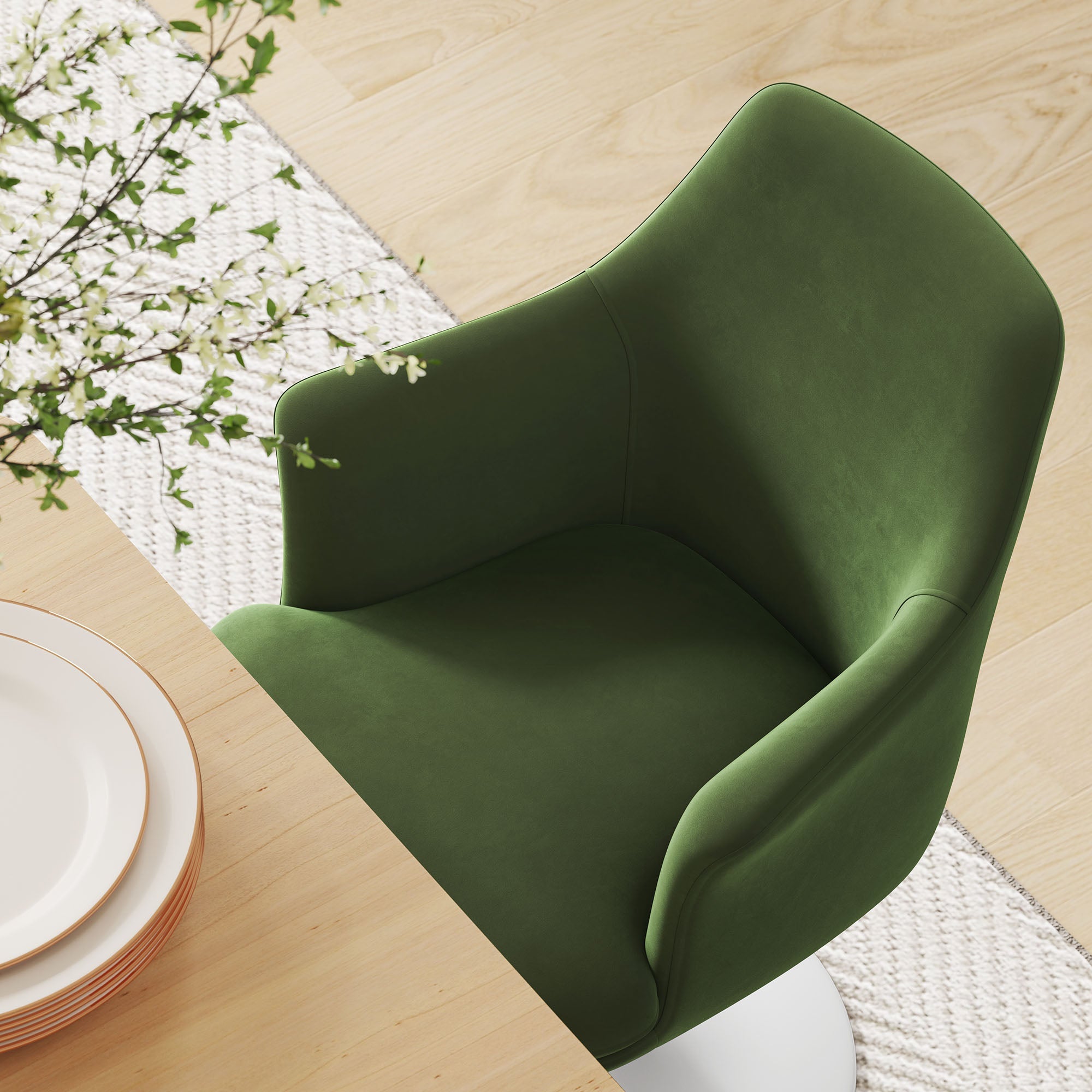 Lippa Swivel Dining Armchair by Modway
