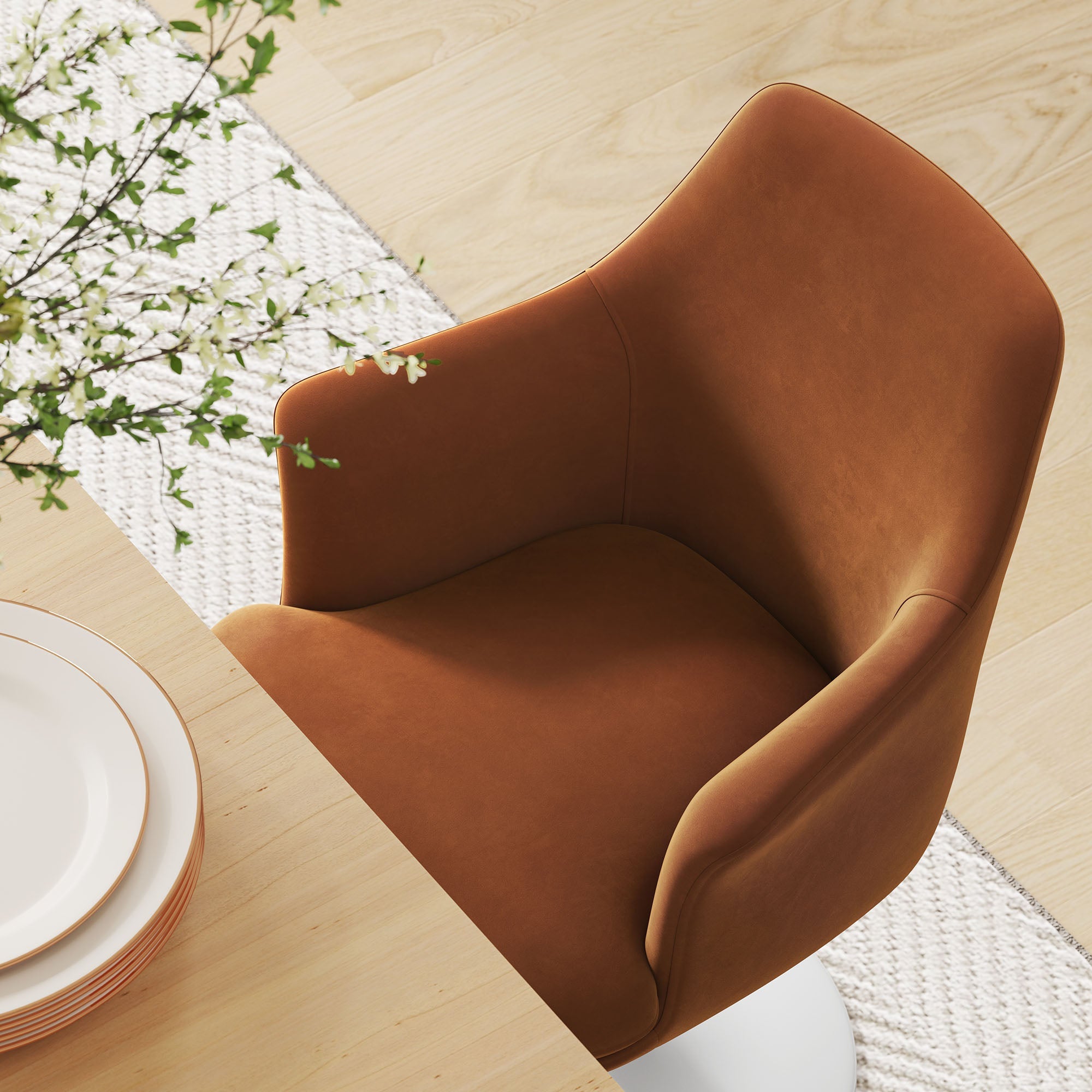 Lippa Swivel Dining Armchair by Modway