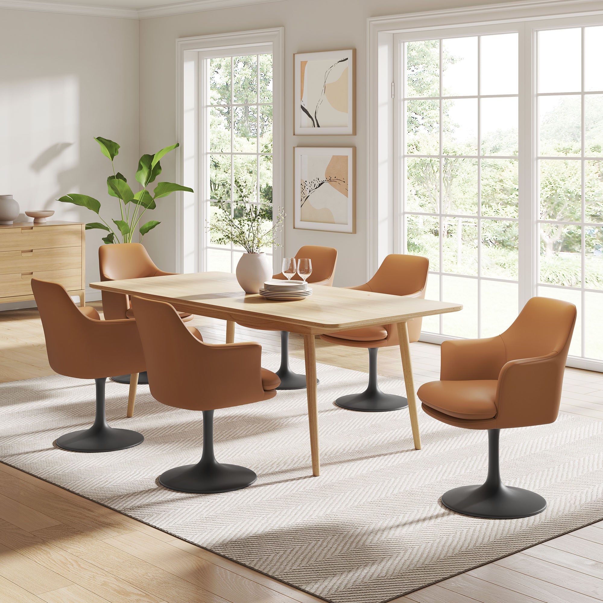 Lippa Swivel Dining Armchair by Modway