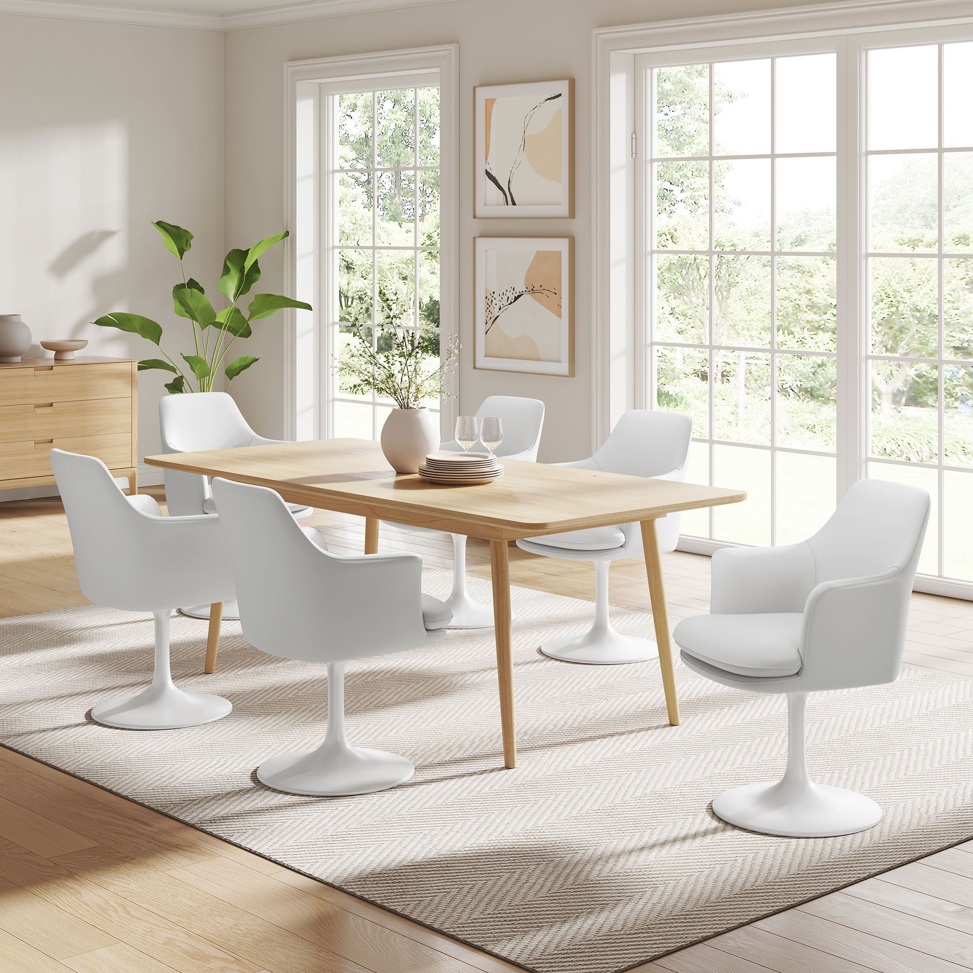 Lippa Swivel Dining Armchair by Modway