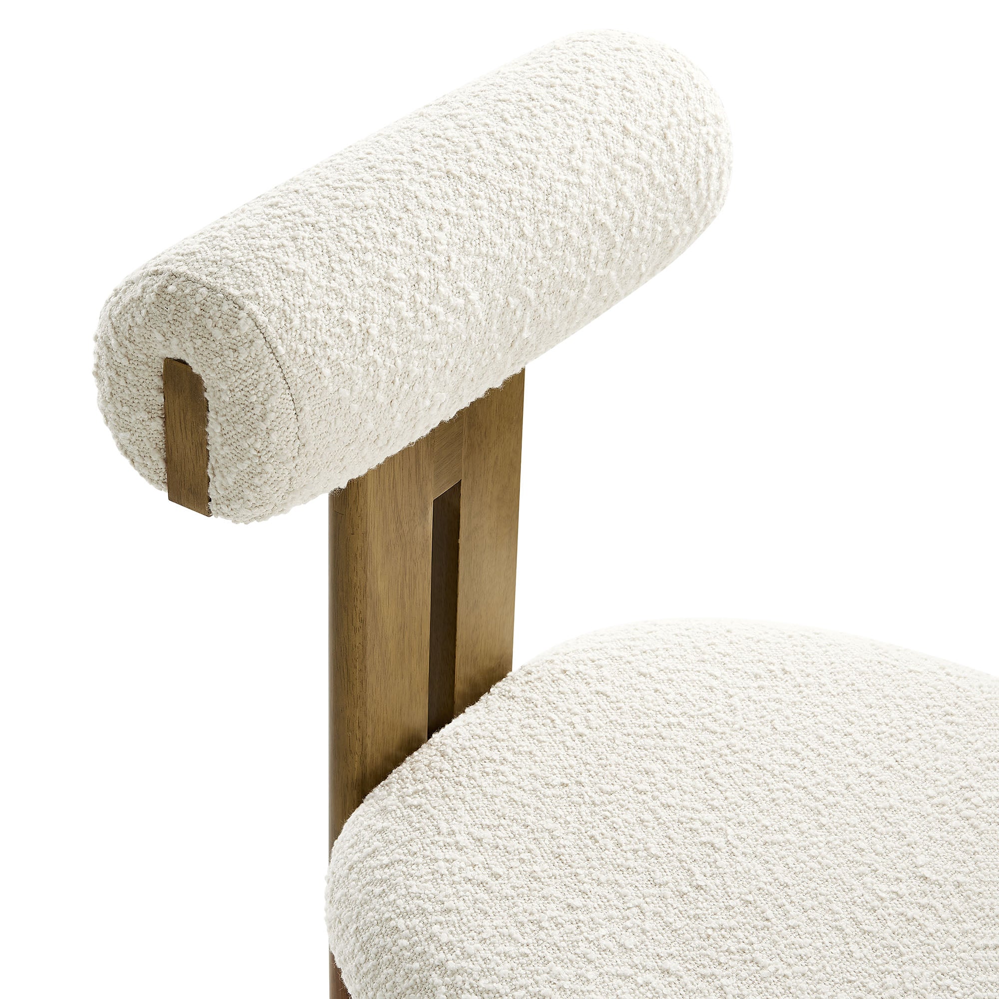 Torian Boucle Fabric Dining Chair Set of 2 by Modway