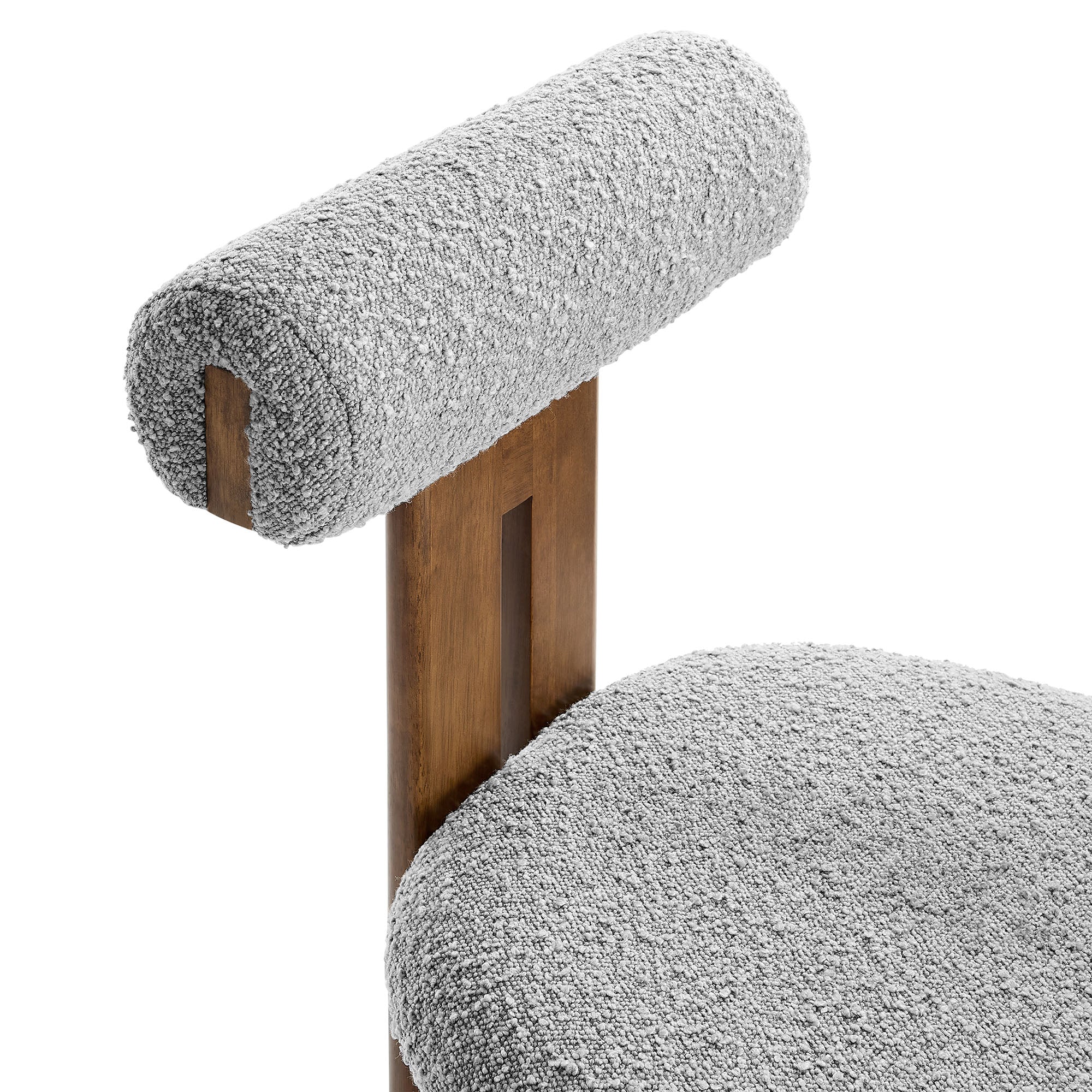 Torian Boucle Fabric Dining Chair Set of 2 by Modway