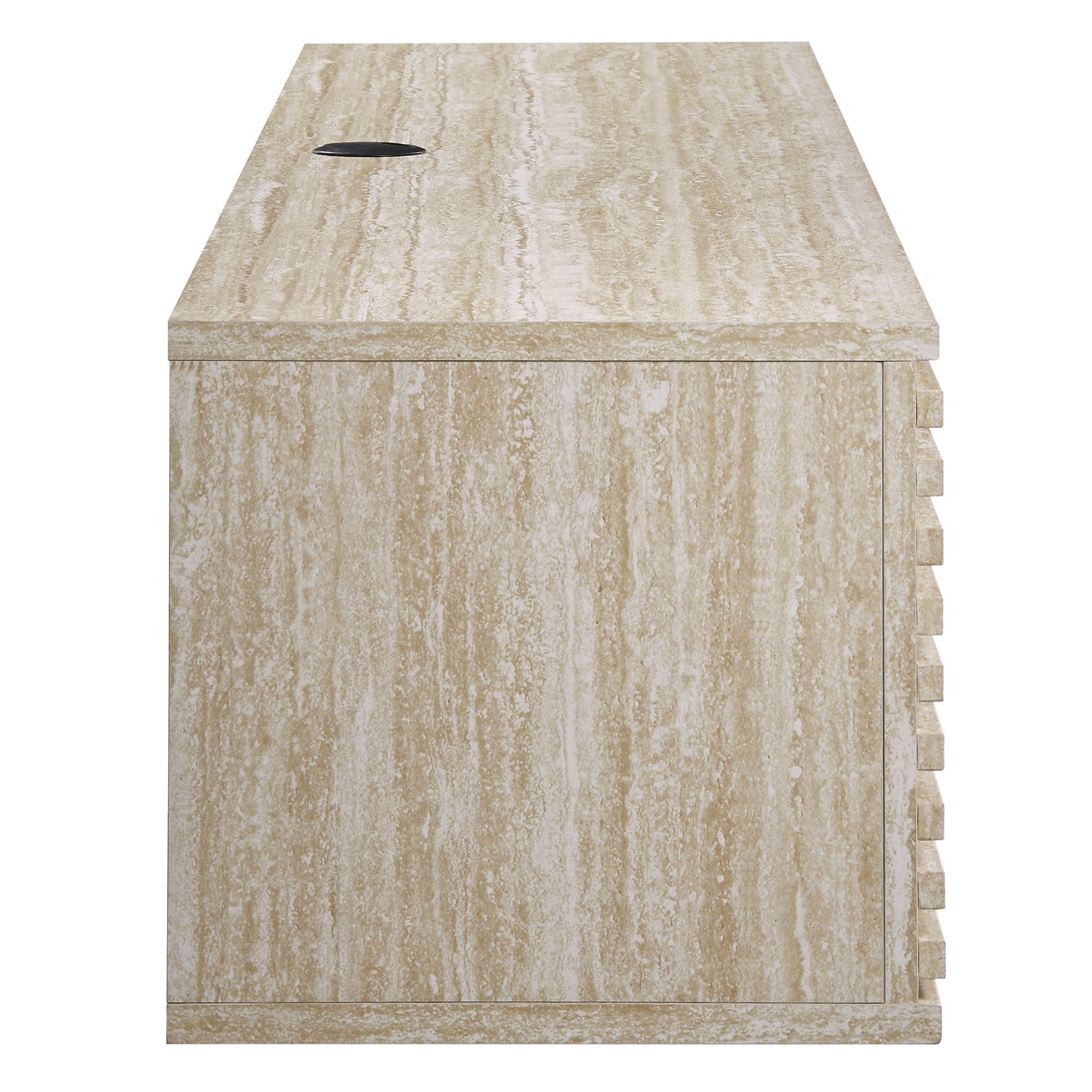 Render 70" Faux Travertine Wall-Mount Media Console TV Stand by Modway
