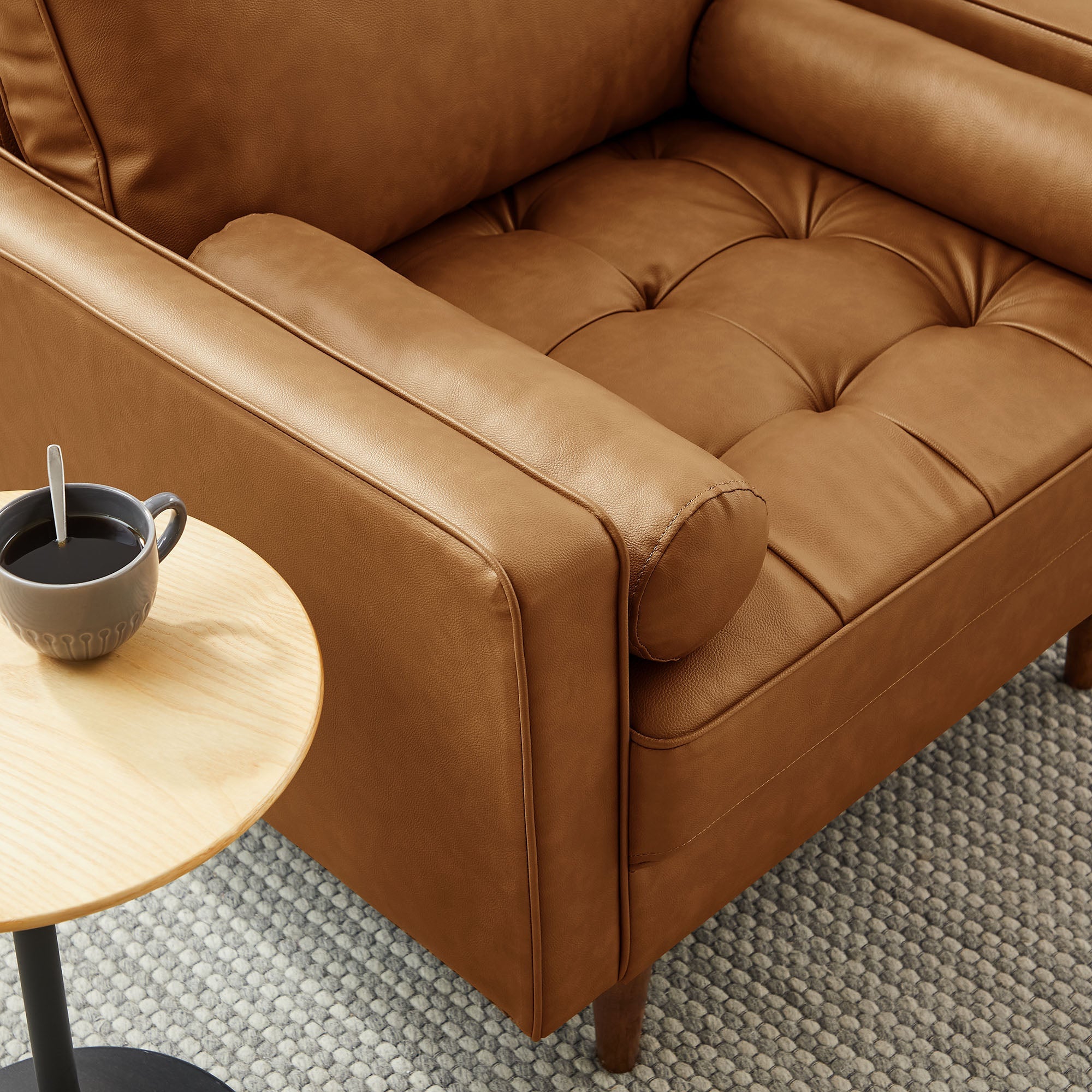 Valour Tufted Vegan Leather Accent Armchair by Modway